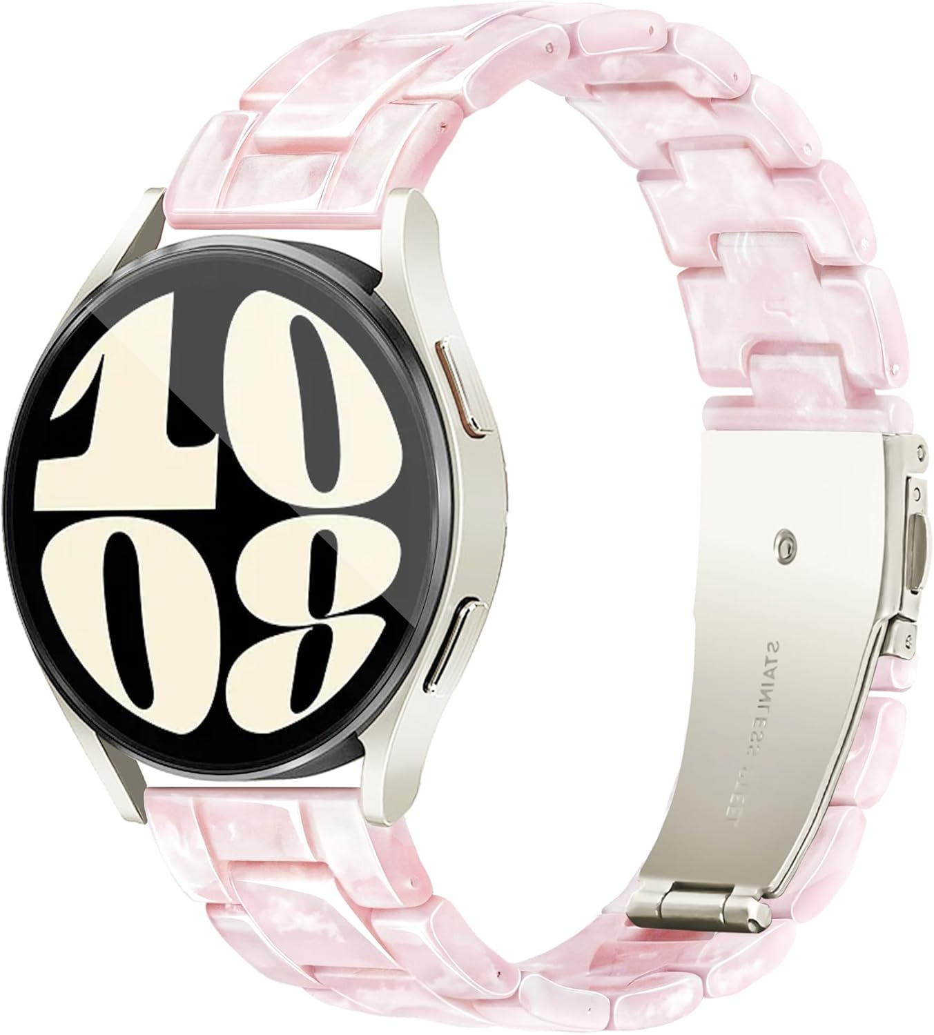 Vamyzji Compatible with Samsung Galaxy Watch 5/Watch 5 Pro, Galaxy Watch 4 Band 40Mm 44Mm, Galaxy Watch 6 40Mm 44Mm, Galaxy Watch 6 Classic 43Mm 47Mm, Resin Band for Samsung Watch 4 Classic 46Mm 42Mm