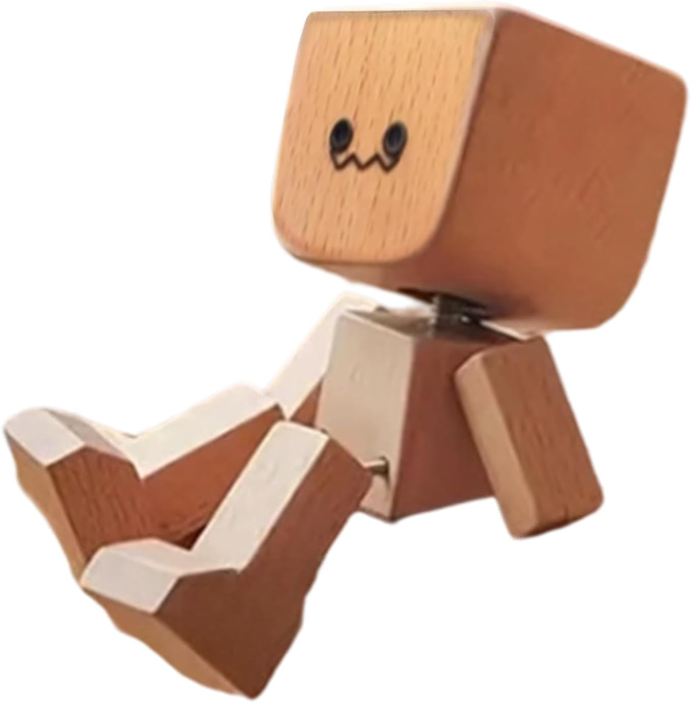 Shaking Wooden Man Figurine, 8Cm Shaking Wooden Man Figurine for Car Dashboard, Funny Wood Desktop Decorfor Sedans Pickups Trucks Commutes Road Trip