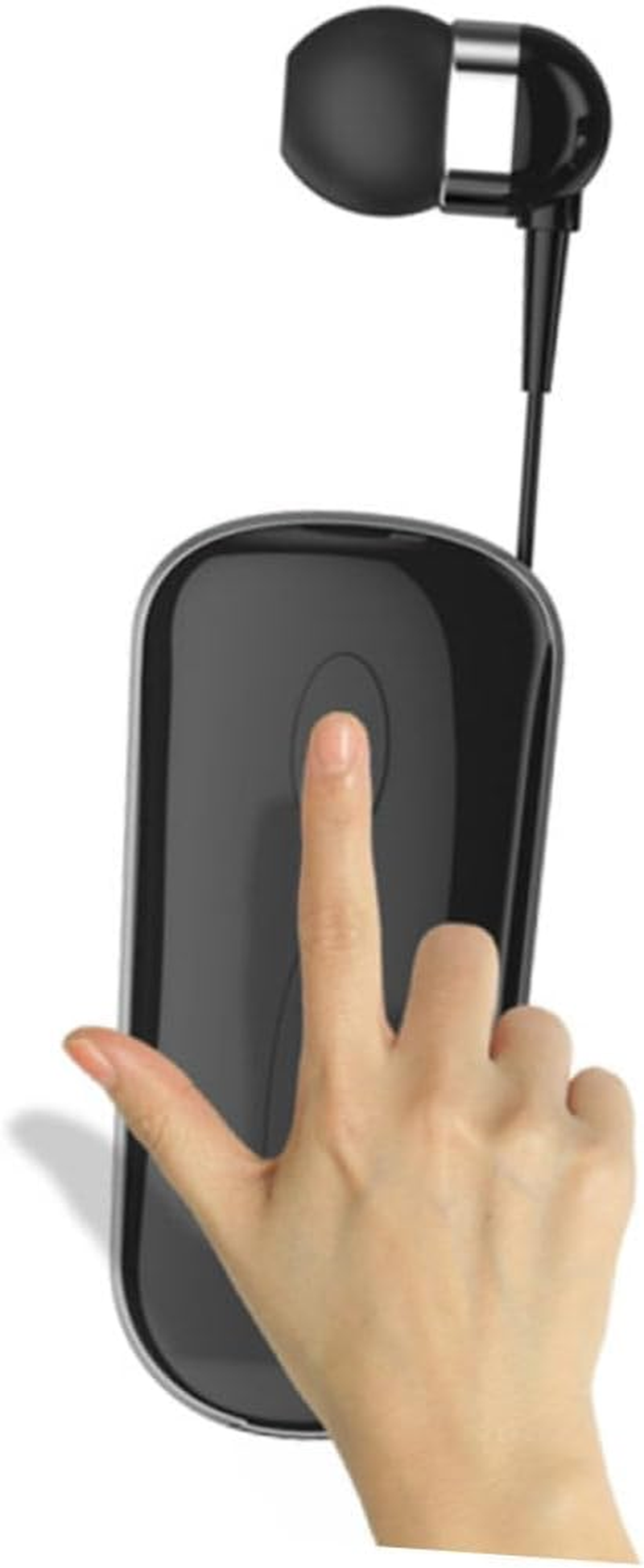 LOORGVEL Wireless Earbud Clip-On Headphones Retractable Sports Headset Mic Black Dc5.0V for Workout and Outdoor Use image number 6