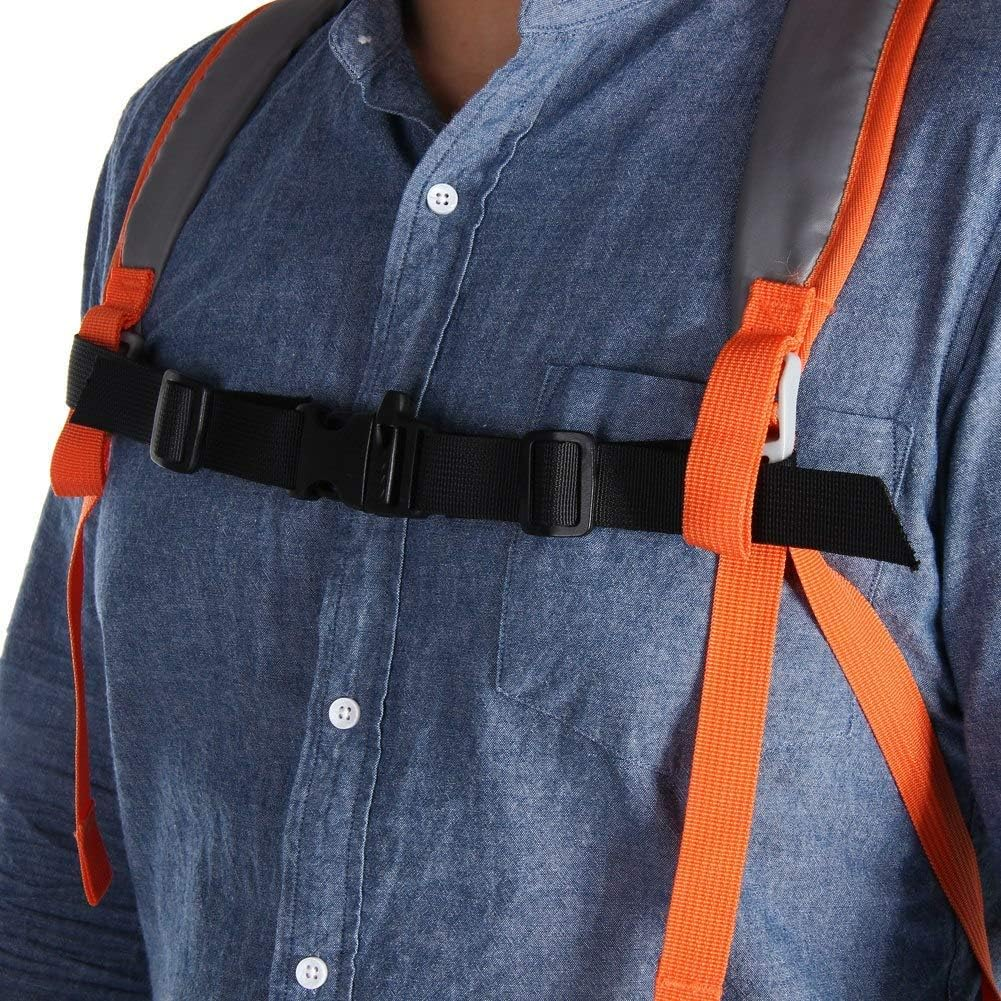 Sternum Straps for Backpacks 1-Pack,Adjustable Chest Strap with Emergency Whistle Buckle Suitable for Backpack Straps, Orange, 4-13", Classical - Grey image number 5
