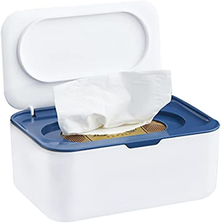 Wet Wipe Dispenser,Baby Napkin Storage Box Holder Container Dust-Proof Wet Tissue Box for Home, Office (Gray) image number 5