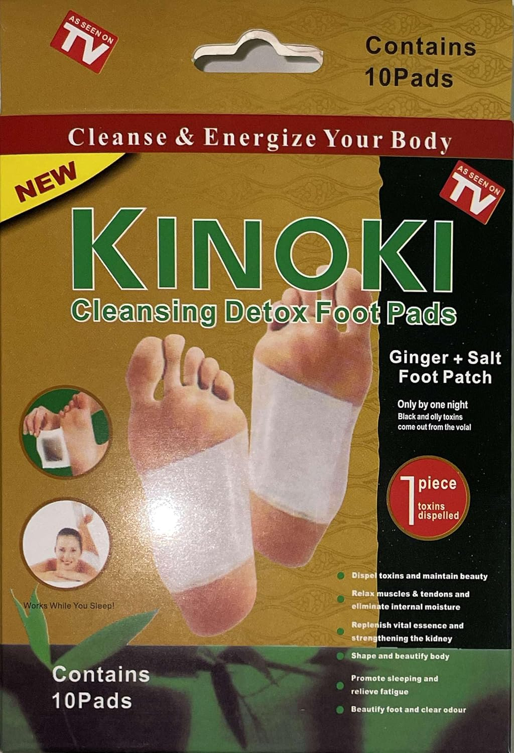 Gold Premium Kinoki Detox Foot Pads image number 2