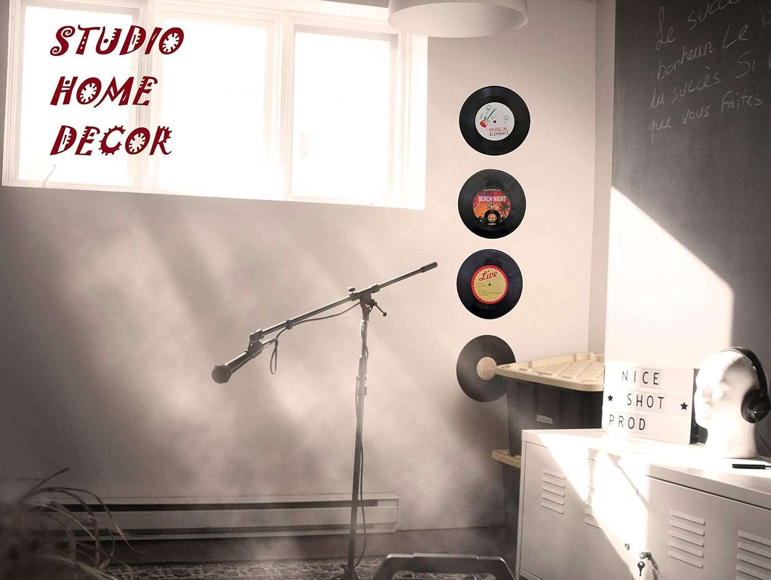 Mini ZOZI 7 Inch Blank Vinyl Records Fake 10 Pieces in 1 Pack for Indie Aesthetic Room Decor or Home Decor on Wall for Bedroom or Living Room Discos Music Studio Hip Hop Decorative Purpose image number 3