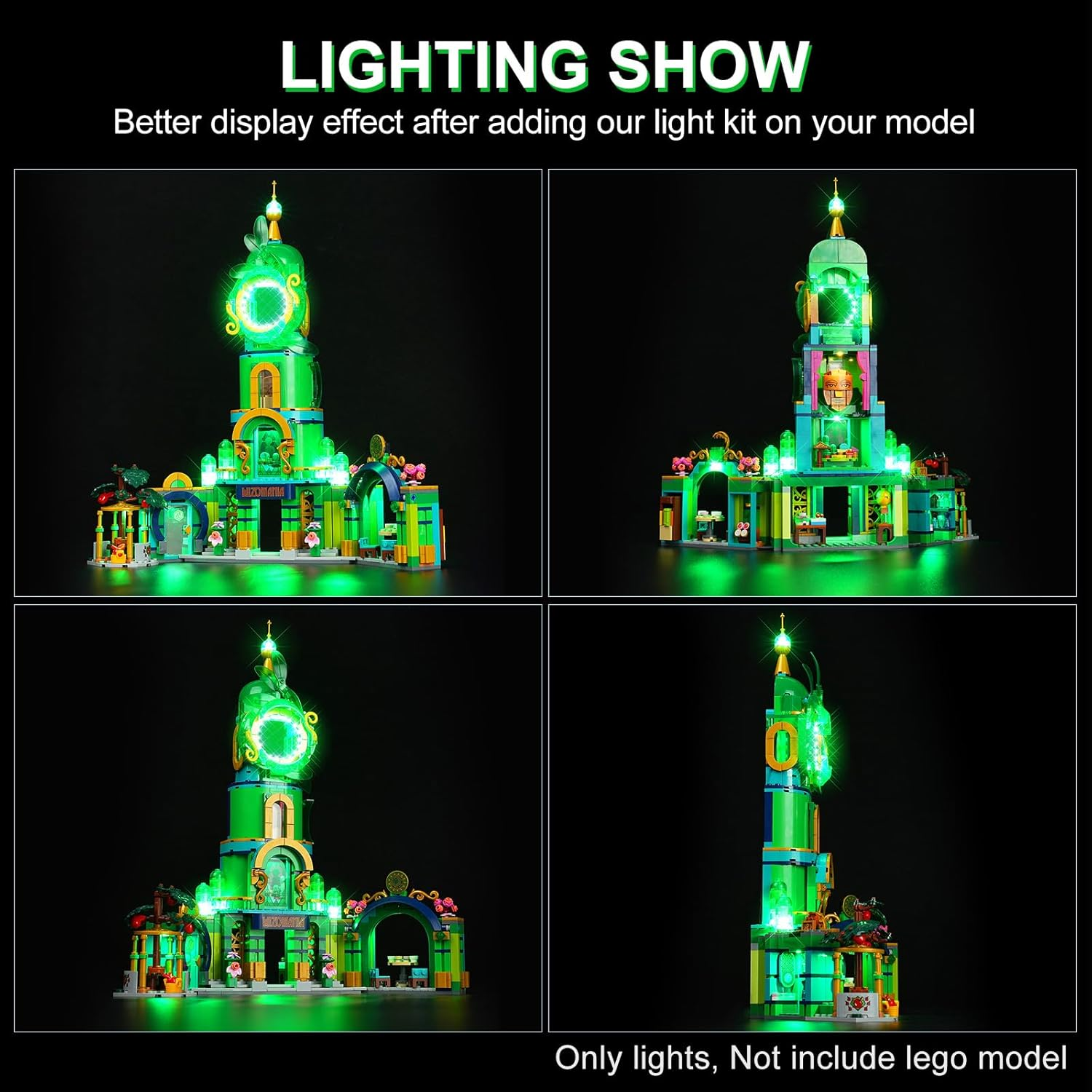 LED Light Kit for  Welcome to Emerald City 75684, Compatible with  75684, Lighting Set for Welcome to Emerald City Collectible Toy- without Model