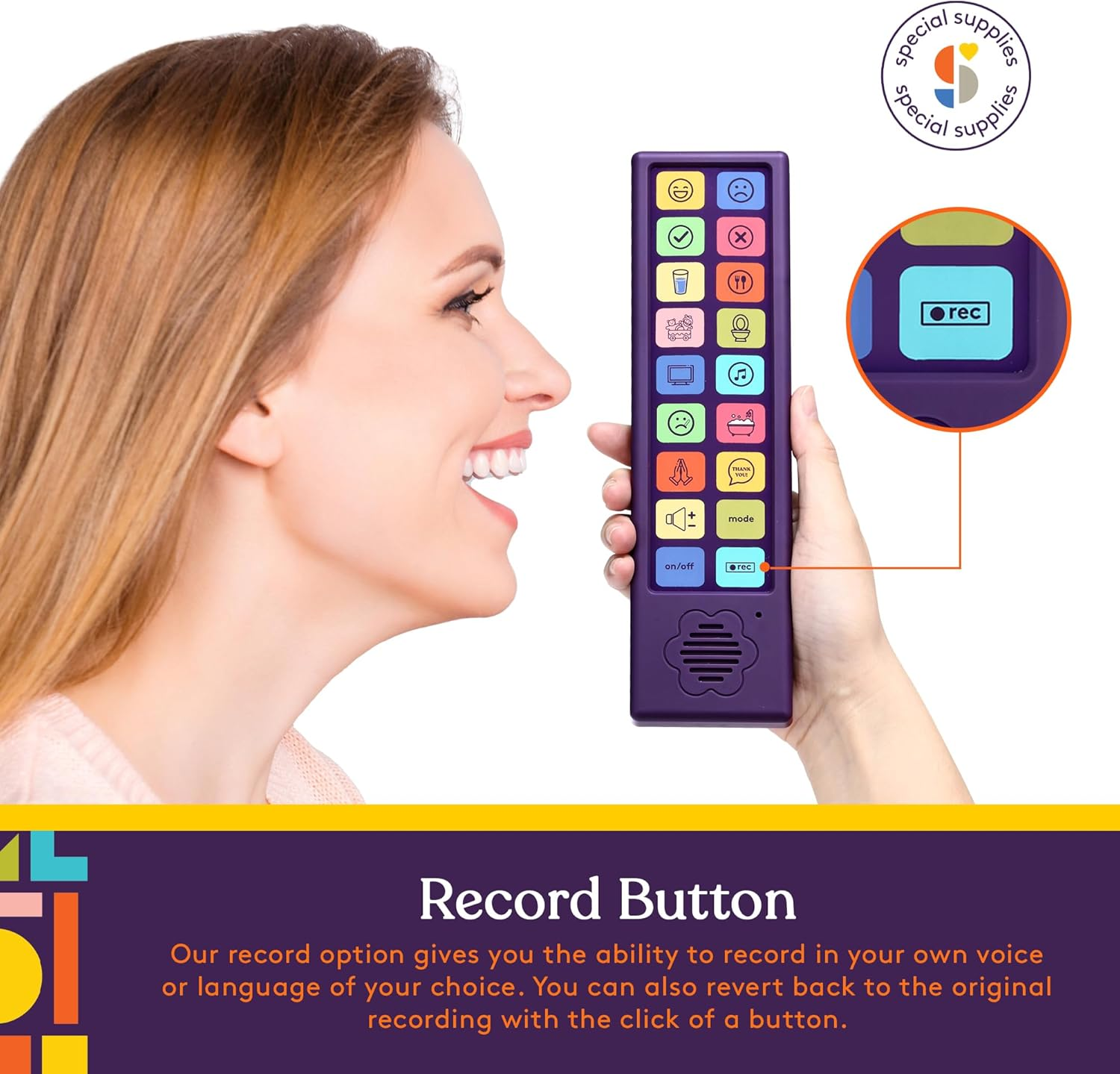 Special Supplies AAC Communication Device for Speech Therapy, Talker Buddy Communication Device for Non Verbal Kids & Adults, Autism Talking Aids for Home or School, Travel Bag, Recording Option