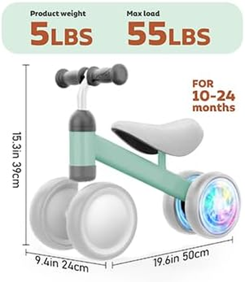 Baby Balance Bikes -TEKXDD Bicycle Kids Toys Riding Toy for 1 Year Boys Girls 10-24 Months Baby'S First Bike First Birthday Gift image number 3