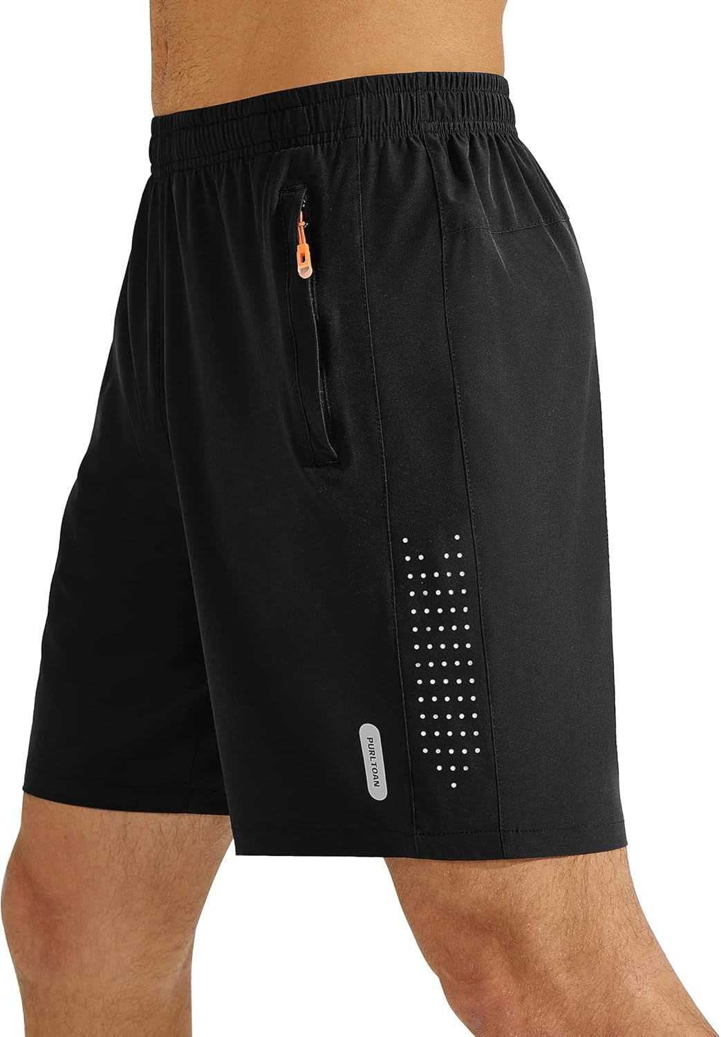 Zoofly Gym Shorts for Men Quick Dry Fitness Sports Running Shorts Mens Soft Breathable with Zip Pockets image number 2