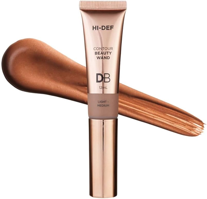DB Cosmetics Hi-Def Contour Wand Creamy Natural Looking Makeup Precise Cheekbone Sculpting Medium Deep 12Ml Skin Nourishing Formula Travel Friendly Packaging Light - Medium Shade