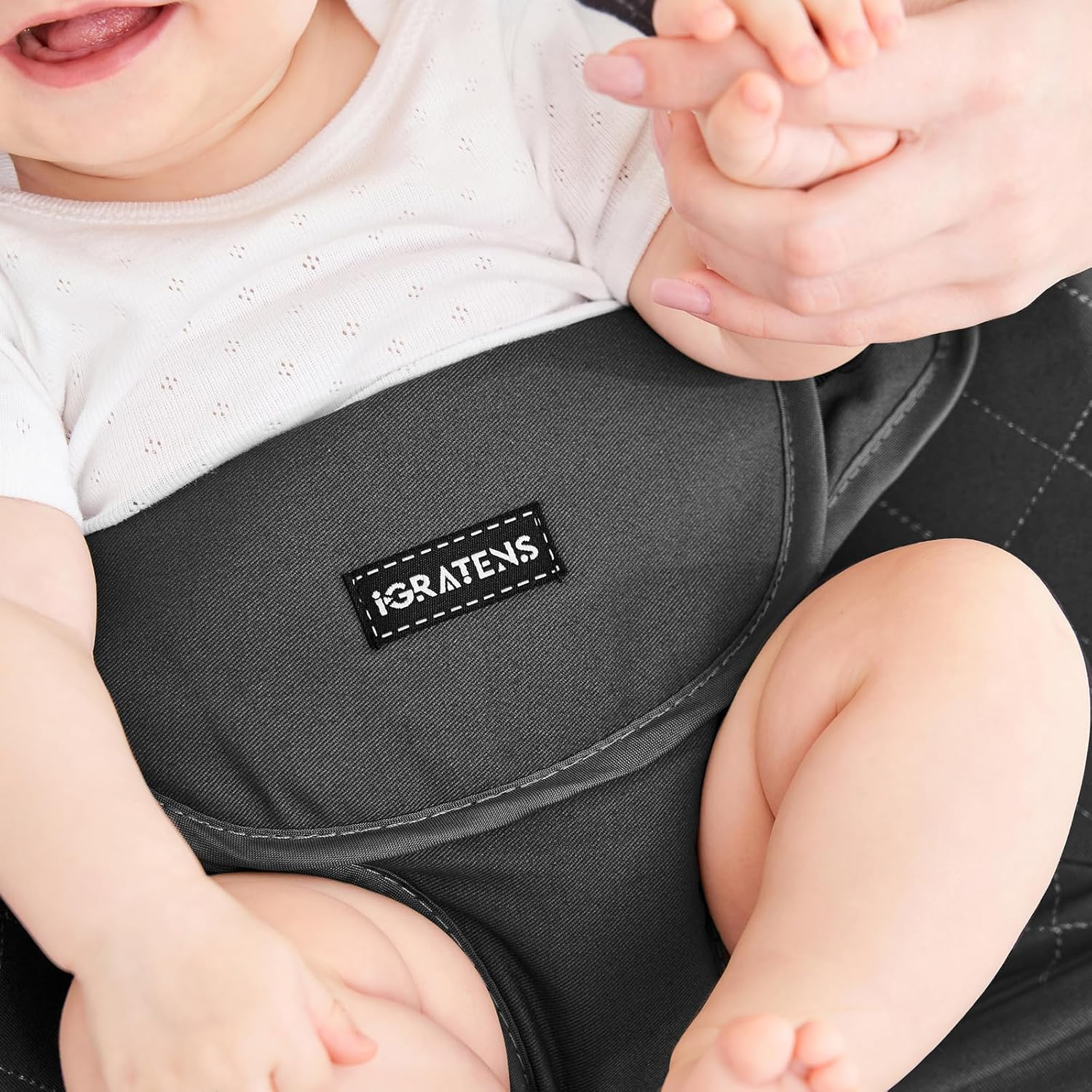 Igratens Fabric Seat for Bouncer - Baby Bjorn Bouncer Cover Compatible with Balance Soft & Bliss Model, 100% Cotton, Skin -Friendly, Machine Washable, Black - Pink image number 2