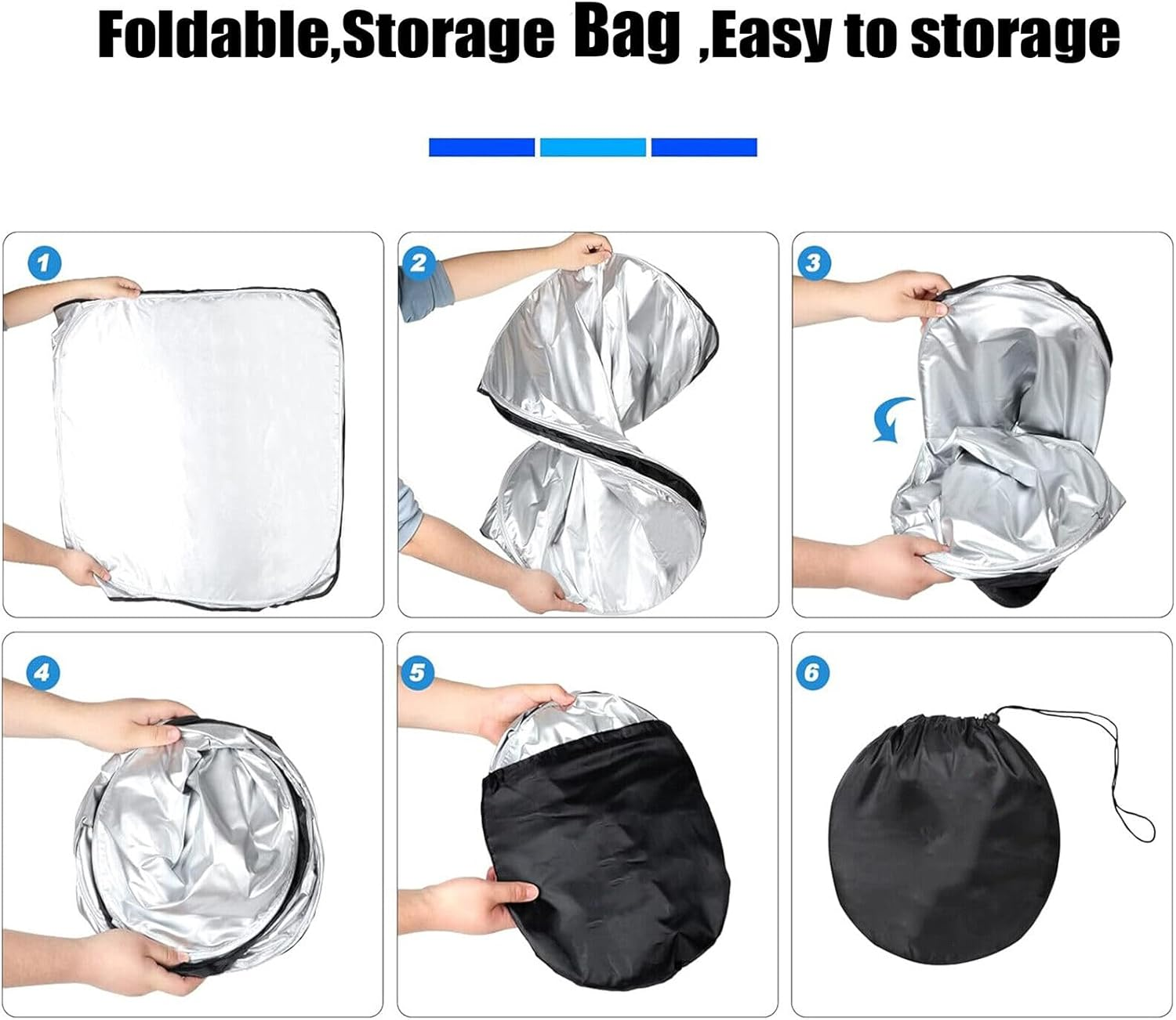 OTTO Shade 6 Layers Thick Windscreen Sunshade for Hyundai Staria Load People Movers 2021-2024 Premium UV Protection Foldable Windshield Sun Visor Heat Shield Cover Make Car Cooler image number 4