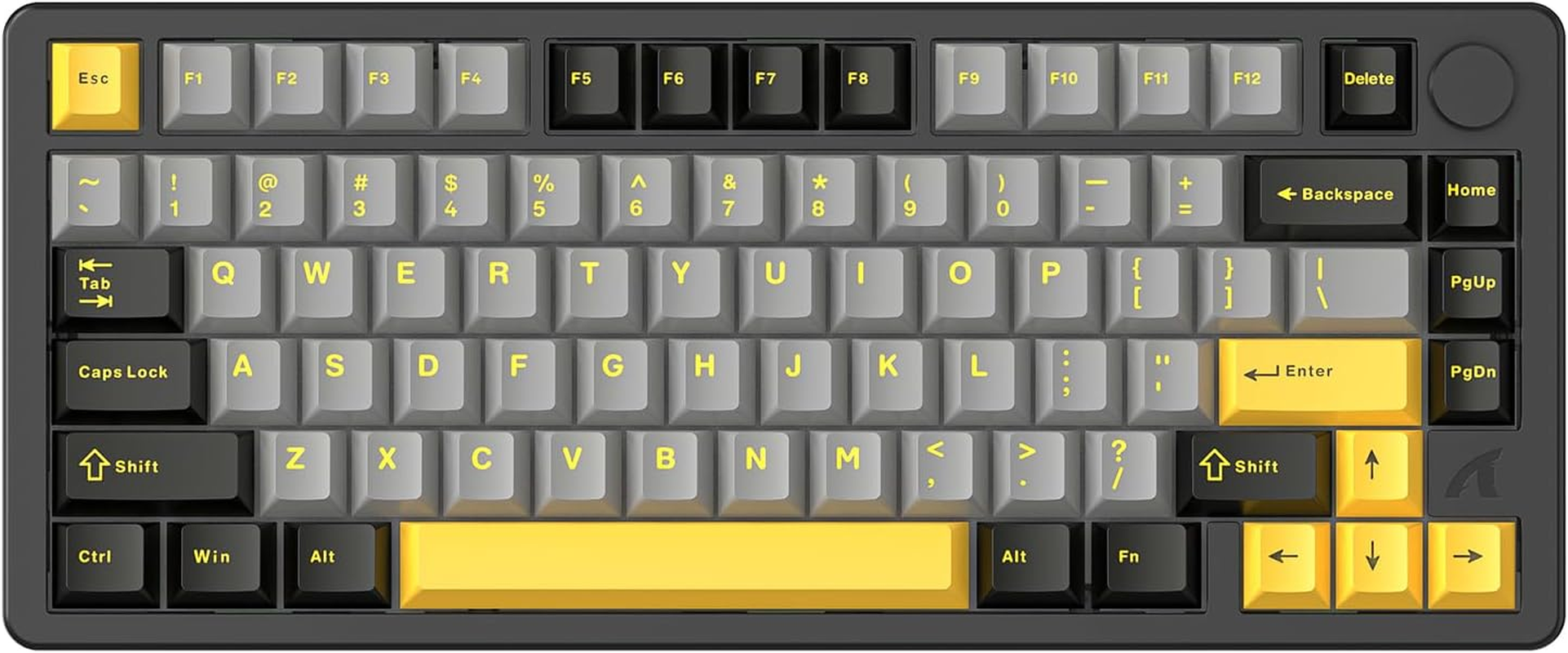 FELICON X Attack Shark X86 75% Aluminum CNC Wireless Mechanical Gaming Keyboard with Volume Knob,82 Key Gasket Hot Swappable RGB Custom Keyboard with 5-Layer Padding, Bt/2.4Ghz/Usb-C-Starshine Black image number 3