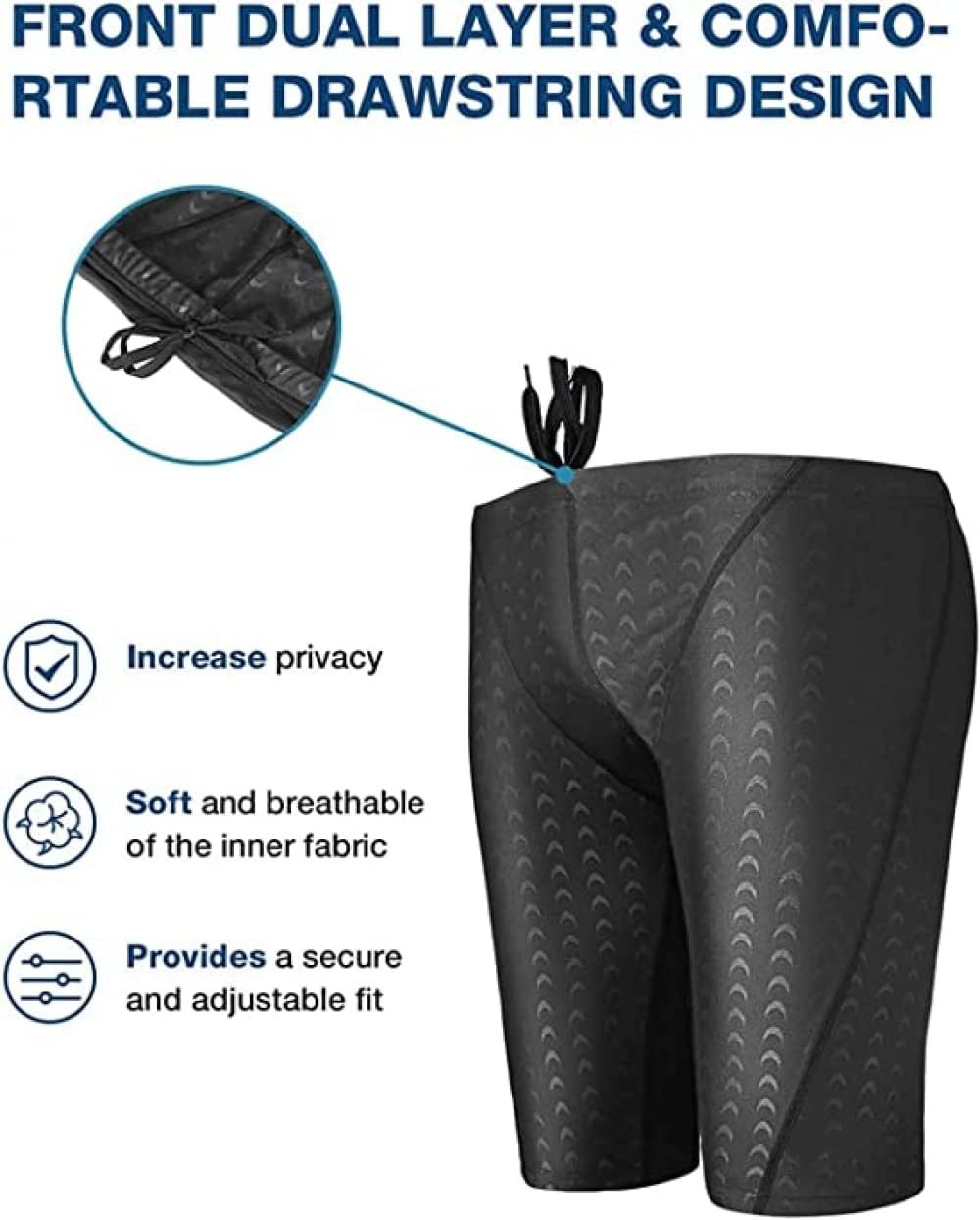 Boys' Swim Jammers - Youth Competitive Swim Racing Team Swimming Shorts Swimsuit Trunks Bathing Suit Chlorine Resistant Quick Dry Waterproof UPF 50+ image number 2