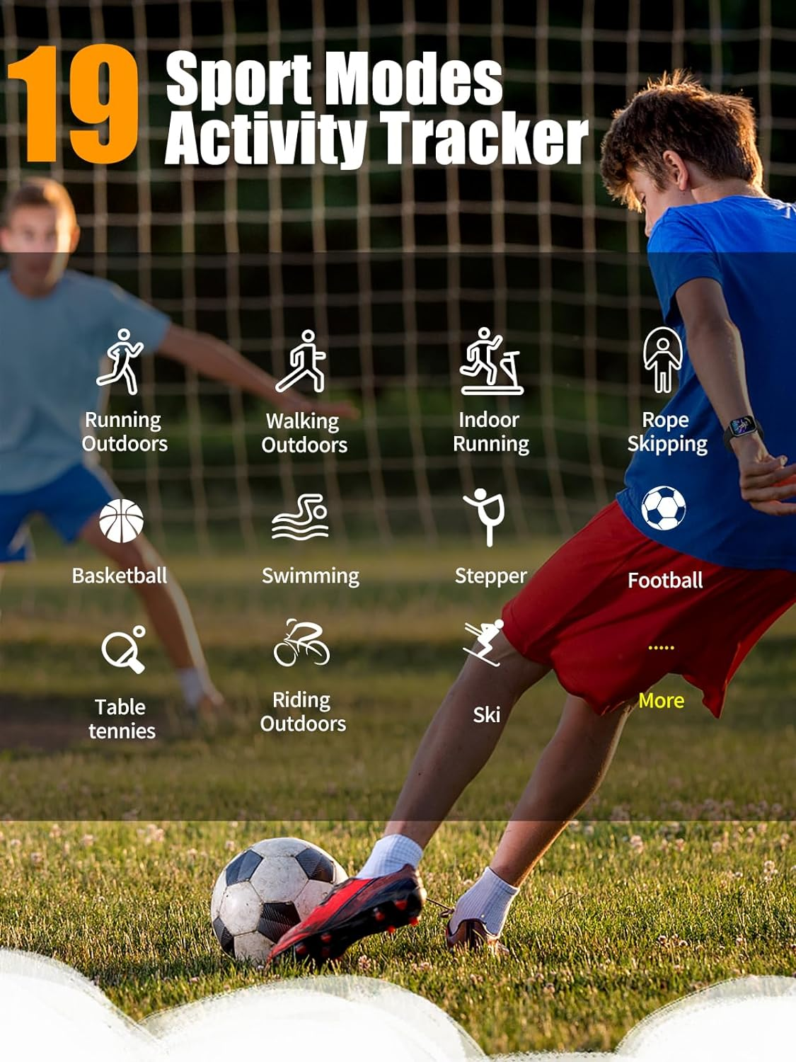 Mgaolo Kids Smart Watch for Boys Girls,Kids Fitness Tracker Smartwatch with Heart Rate Sleep Monitor,Waterproof Pedometer Activity Tracker for Android Iphone,Birthday Present - Blue image number 4