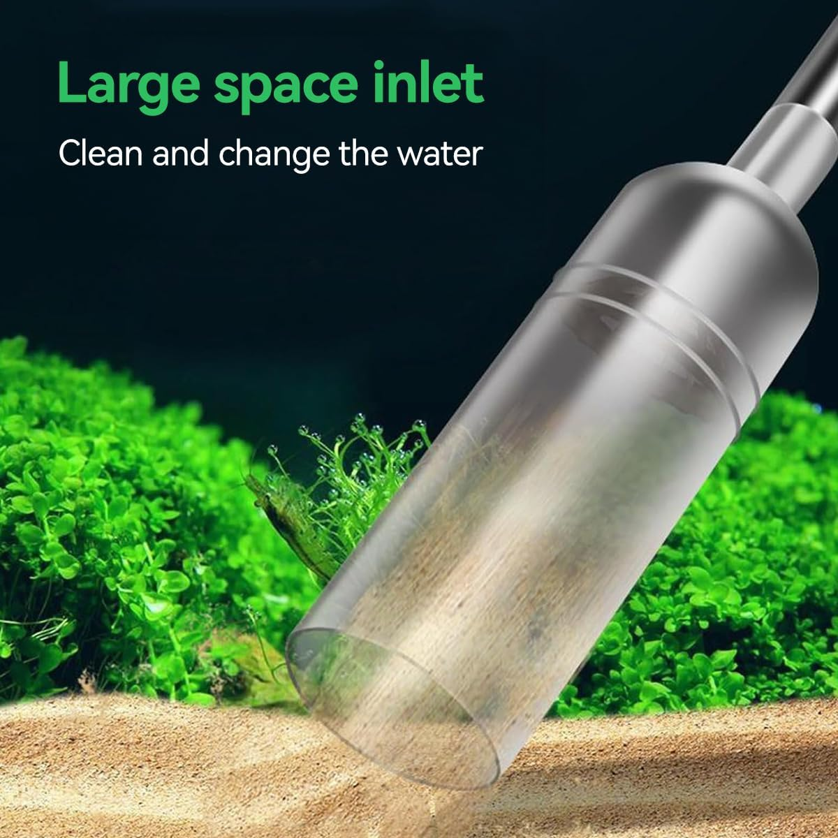 Proxima Direct 2.6M/8.5FT Aquarium Water Changer Gravel Vacuum for Fish Tank Cleaning Tools Siphon Universal Quick Pump Aquarium Water Changing with Accessories