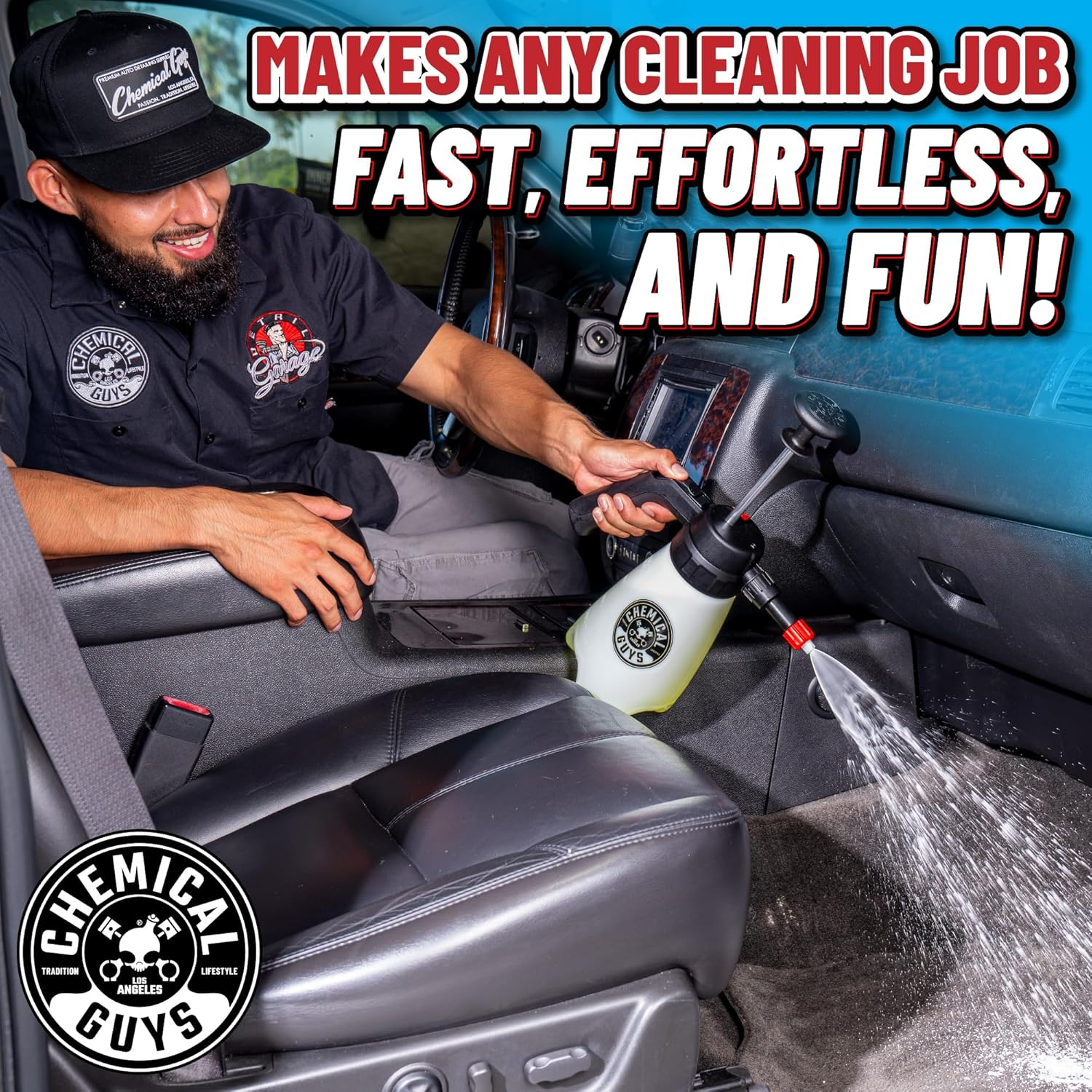 Chemical Guys Mr. Sprayer Foamer, Foaming Pump Sprayer for Home, Garden and Car Detailing & Washing (50 Oz Bottle), Clear