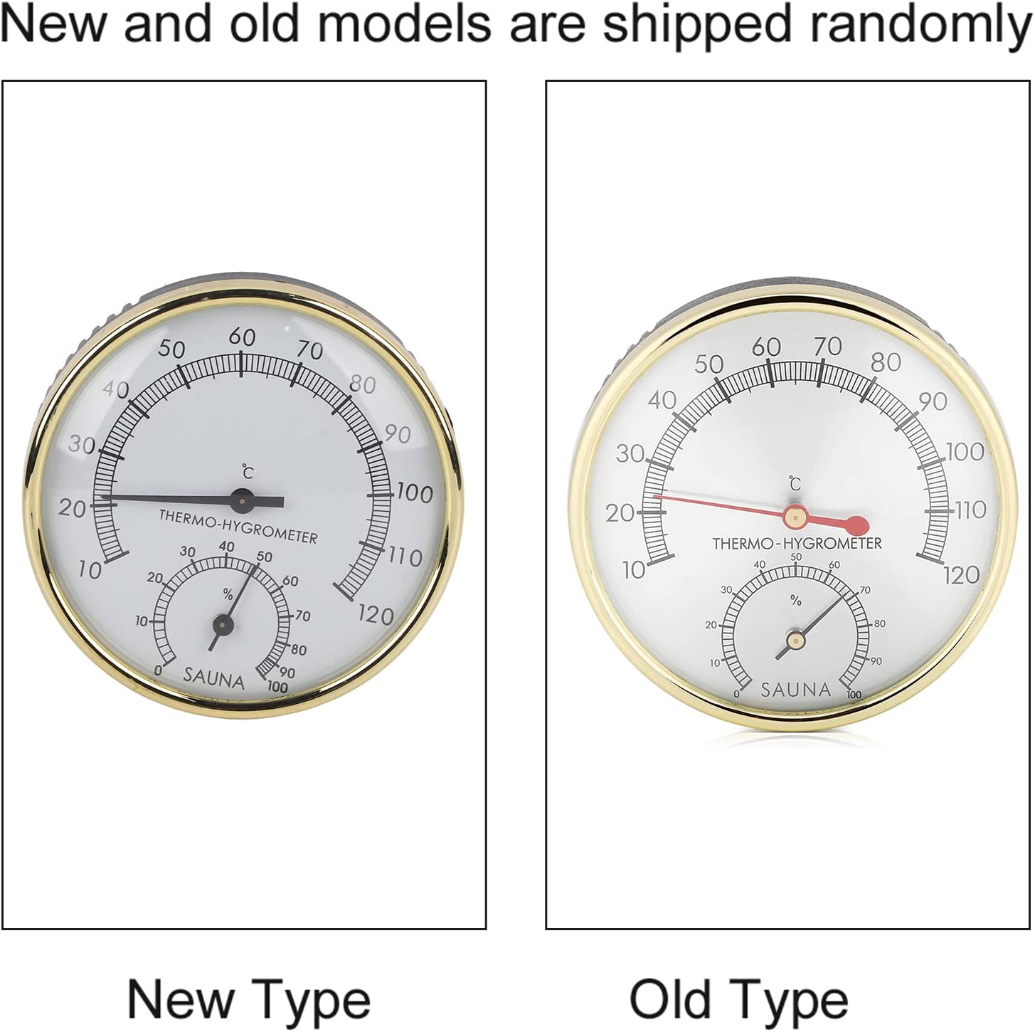 Sauna Room Thermometer, Metal Dial Indoor Hygrometer, Keep Track of the Moisture Content and Temperature inside Sauna Room image number 3