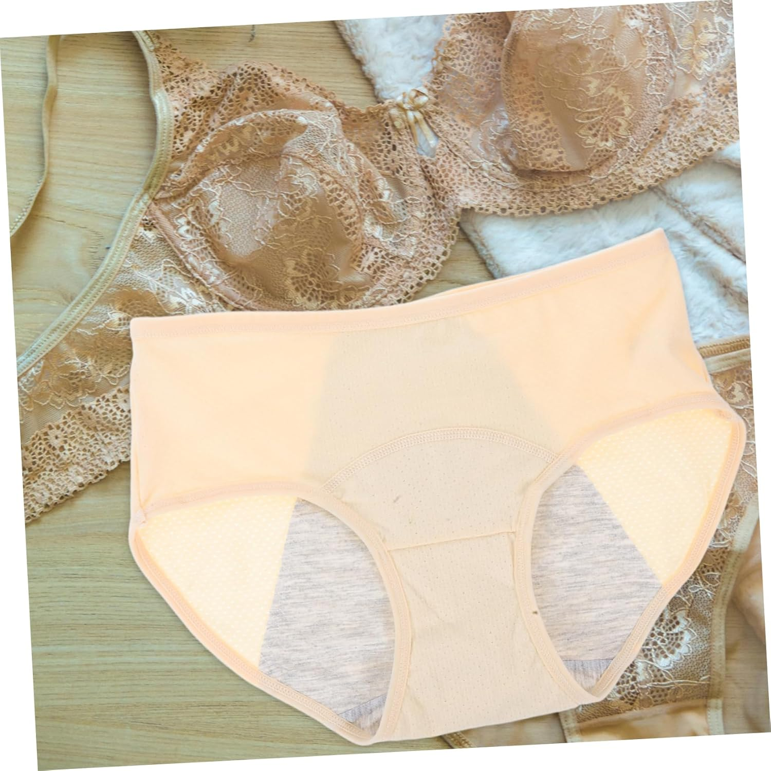 Leak Period Underwear for Women Soft Cotton Breathable Briefs Comfortable Hipster Style Leak Resistant Protection for Heavy Flow Days