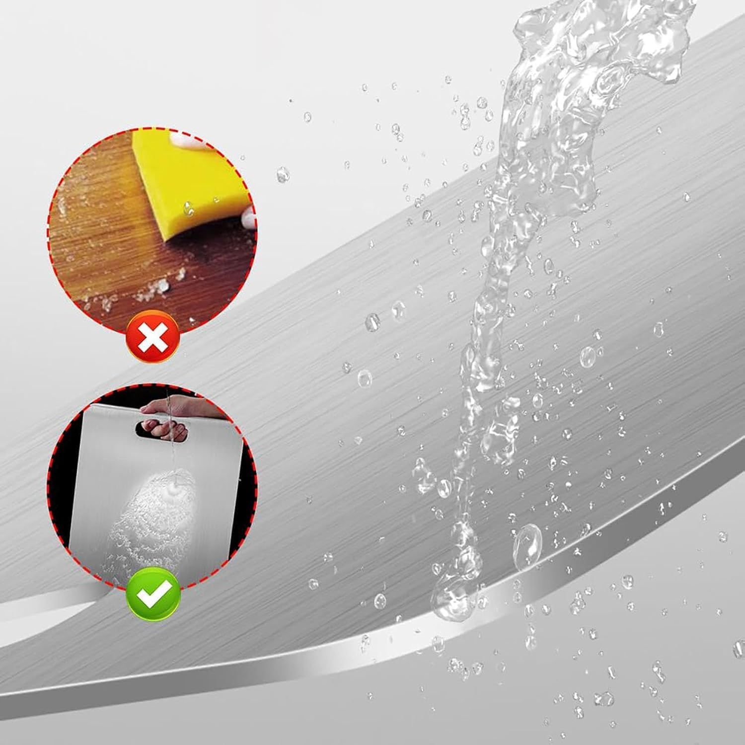 3 Pack Titanium Cutting Board, Stainless Steel Chopping Board Set, Reversible Cutting Board for Kitchen,Home,Chopping Board,Kitchenware