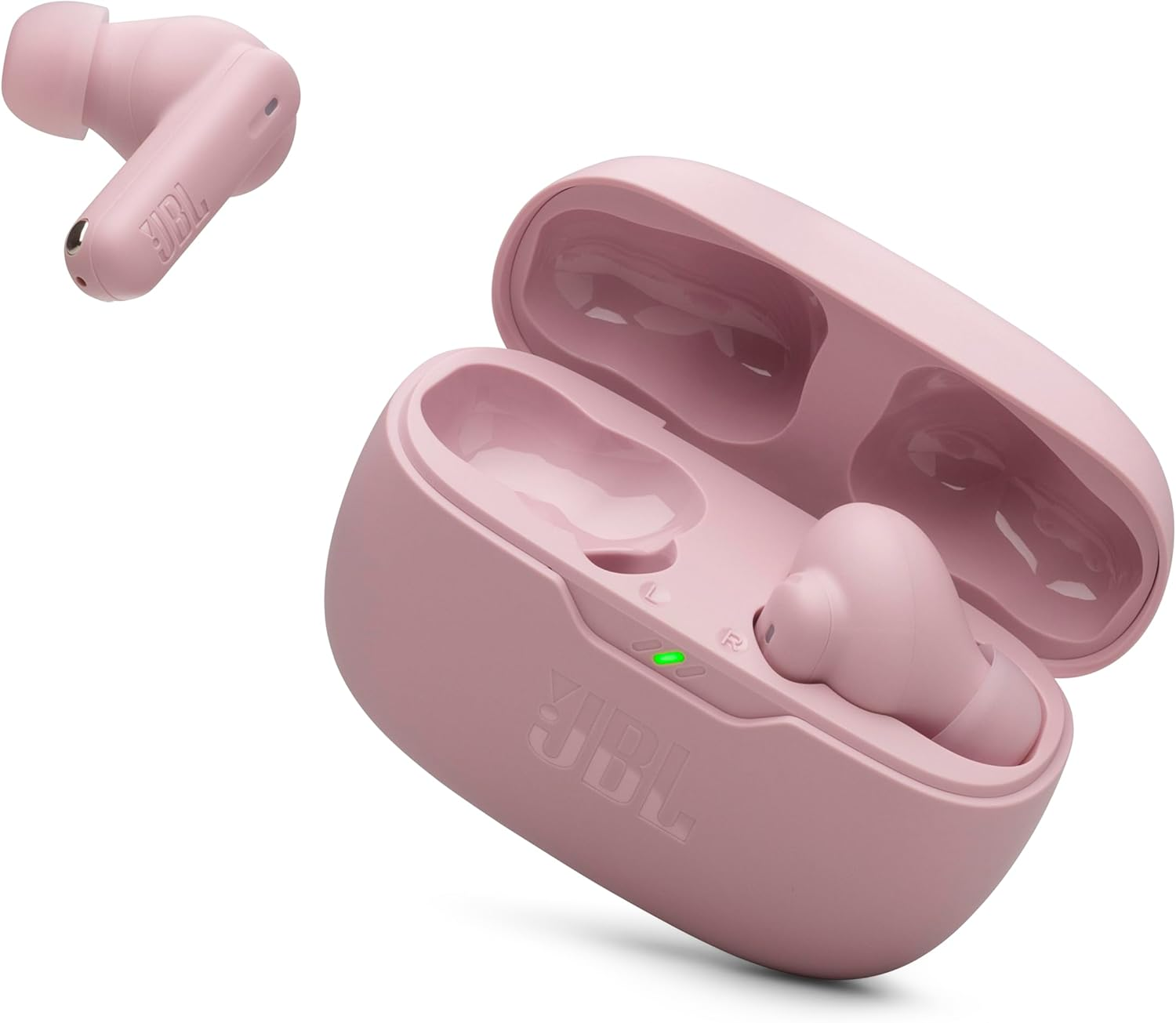 JBL Vibe Beam 2 - True Wireless Noise Cancelling Earbuds Pure Bass Sound & Smart Ambient Technology, 4Mics for Crisp, Clear Calls, up to 40Hrs of Playback, IP54 Dust & Water Resistant (Pink)
