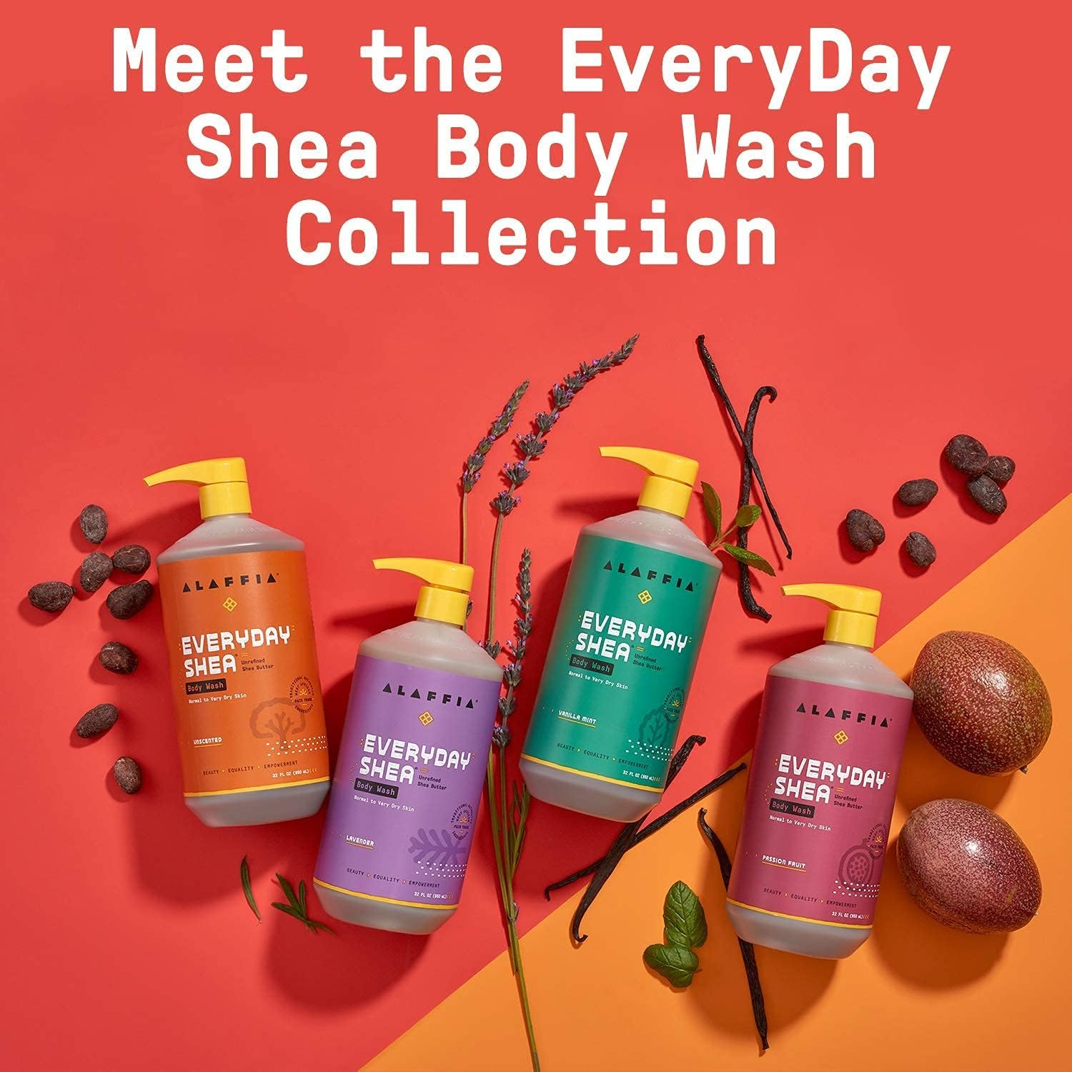 Alaffia Everyday Shea Body Wash, Passion Fruit 32 FZ (Pack of 2) image number 4