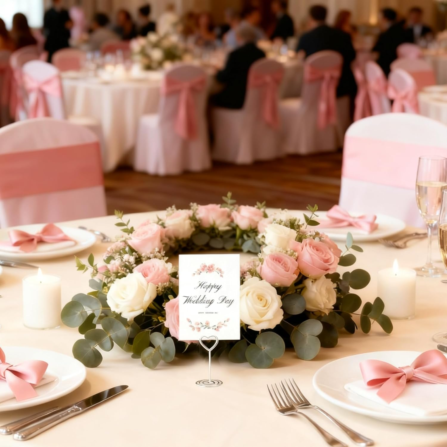 Powerful 30 Pcs Table Number Holders 85Mm Place Card Holder Sign Recipe Holder for Restaurants Table Setting Wedding Party image number 4