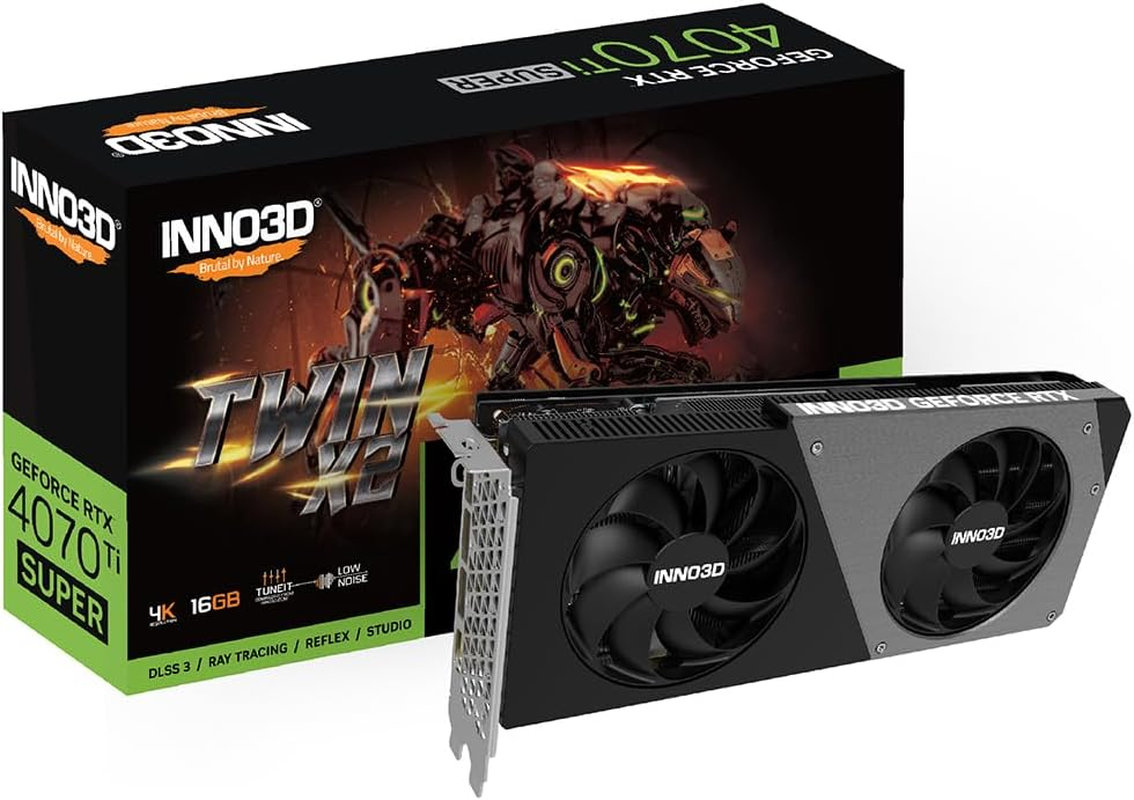 INNO3D NVIDIA Geforce RTX 4070 Ti Super Twin X2 GDDR6X 16GB Video Card image number 1