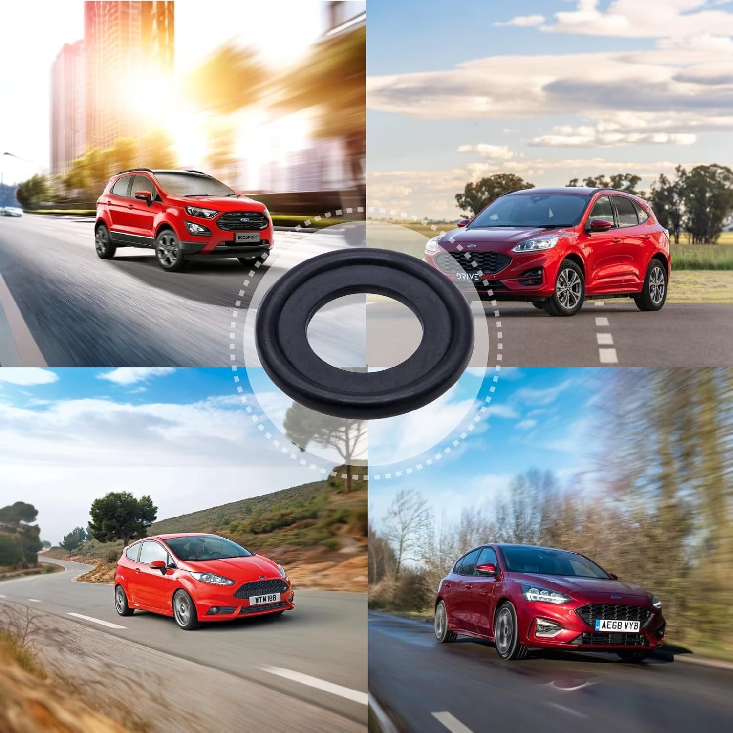 25PCS M14 Oil Drain Plug Gasket Rubber Crush Washer Seals 097-139, F0RD-5066453, F5TZ-6734-BA Engine Oil Pan Drain Plug Seal for Ford Focus image number 5