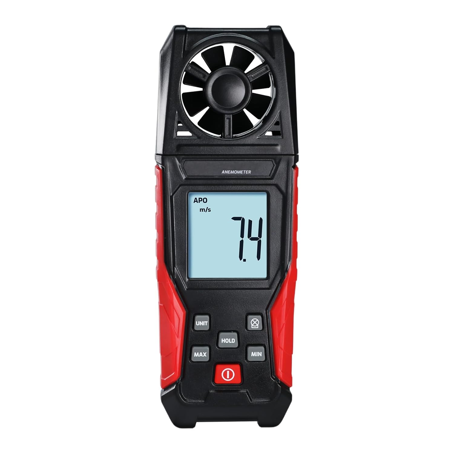 Digital Anemometer Wind Speed Meter (0.3-30 M/S) Air Velocity & Temperature Measurement M/S | Km/H | Ft/M | Mile/H | Knots with Backlight Display, Data Hold, Max/Min Functions image number 4