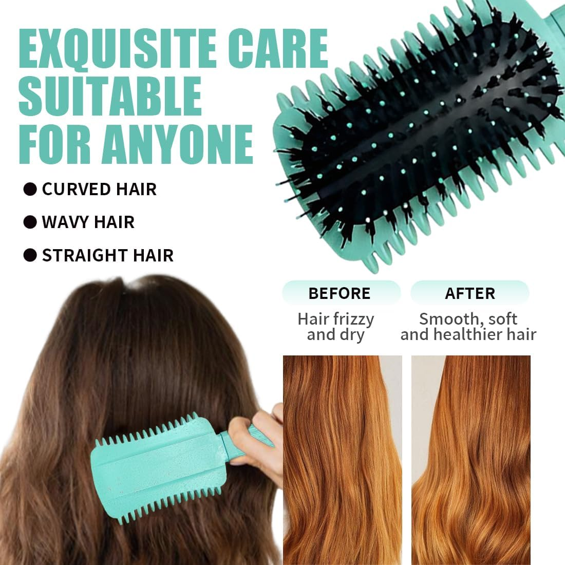 JAWUZ Curl Defining Brush, 2025 Improved Curly Hair Brush, Hair Brush Curls, Versatile Curling Brush, Curl Brush for Women, Curly Hair, Hair Care (Green) image number 3