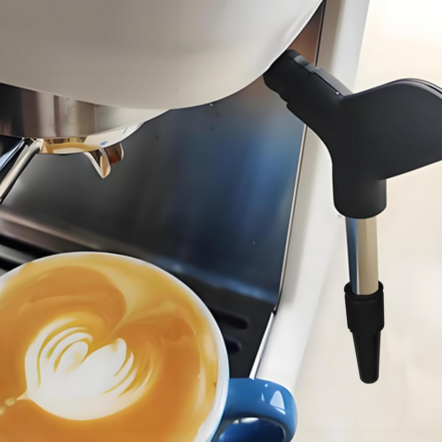 DOITOOL Nozzle for Coffee Machines Coffee Makers Nozzle Replacement Part Convenient Foaming Stainless Steel Steam Wand Tip Compatible with Models Home Use Espresso Machine Accessory image number 4