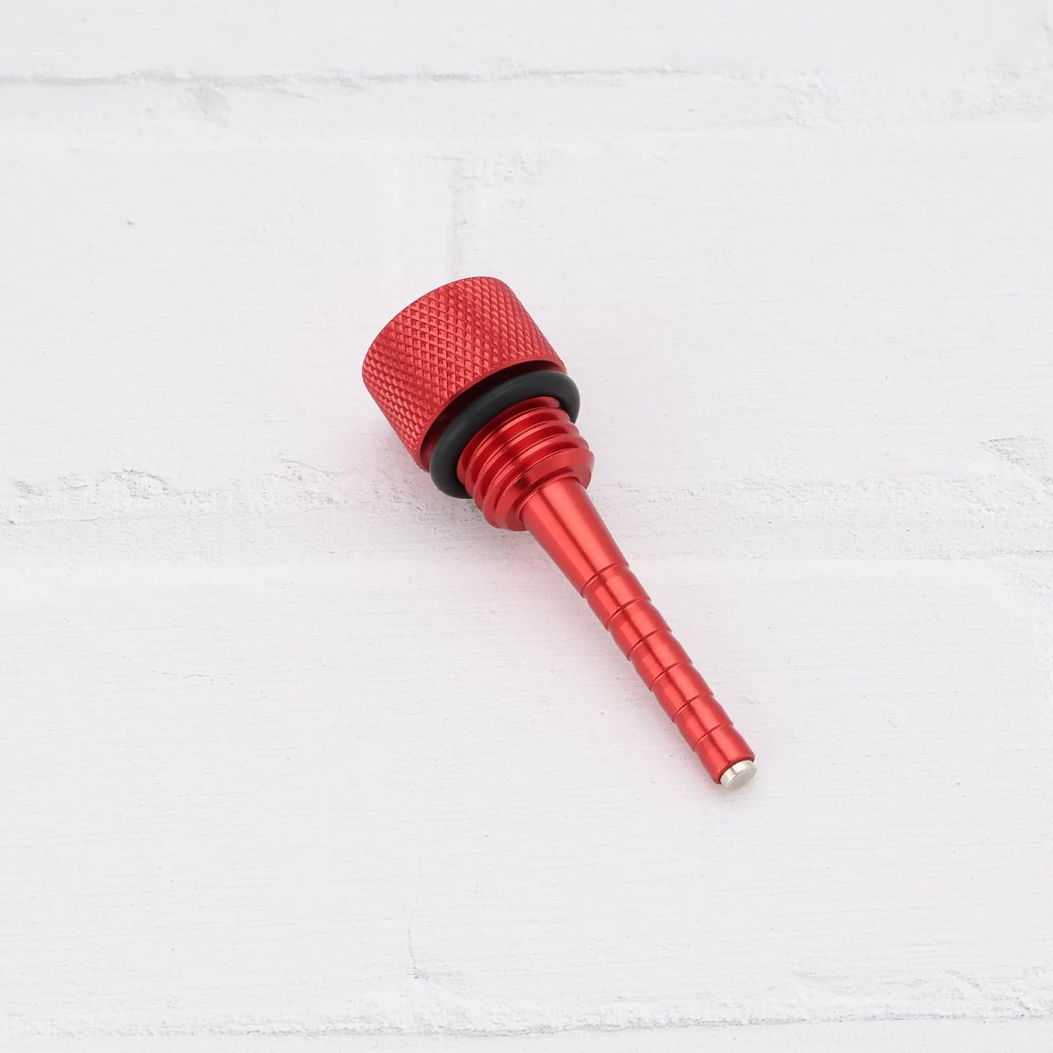 Magnetic Tip Oil Dipstick with O-Ring 80.4X25.2Mm Aluminum Alloy Car Magnetic Oil Dipstick Compatible with Predator 3500 Watt 3500W Inverter Generator, Red image number 5