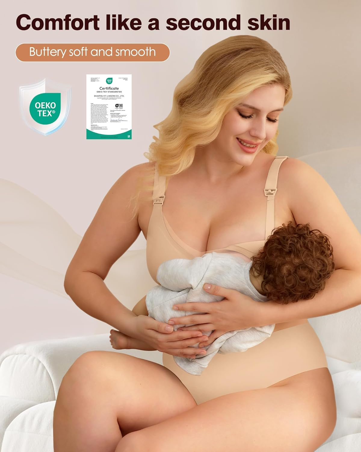 As Fairy Nursing Bras for Breastfeeding Seamless Maternity Bra Pregnancy Sleep Wireless Push up Hands Free Bralette image number 5