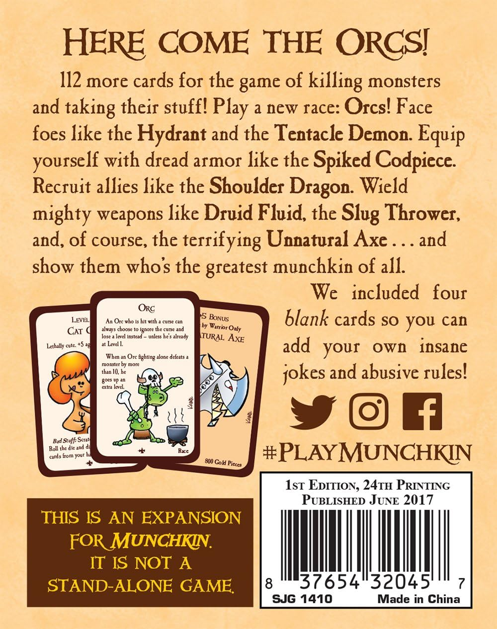 Steve Jackson Games SJG 1410 Munchkin 2- Unnatural Axe image number 4