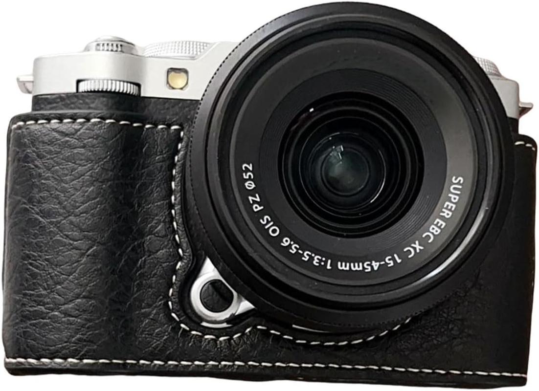 Bewinner Half Leather Case Kit for X M5, Retro Leather Camera Case with Shoulder Strap, Portable Detachable Carrying Case, Portable and Protecting, anti Scratch and Impact (Green)