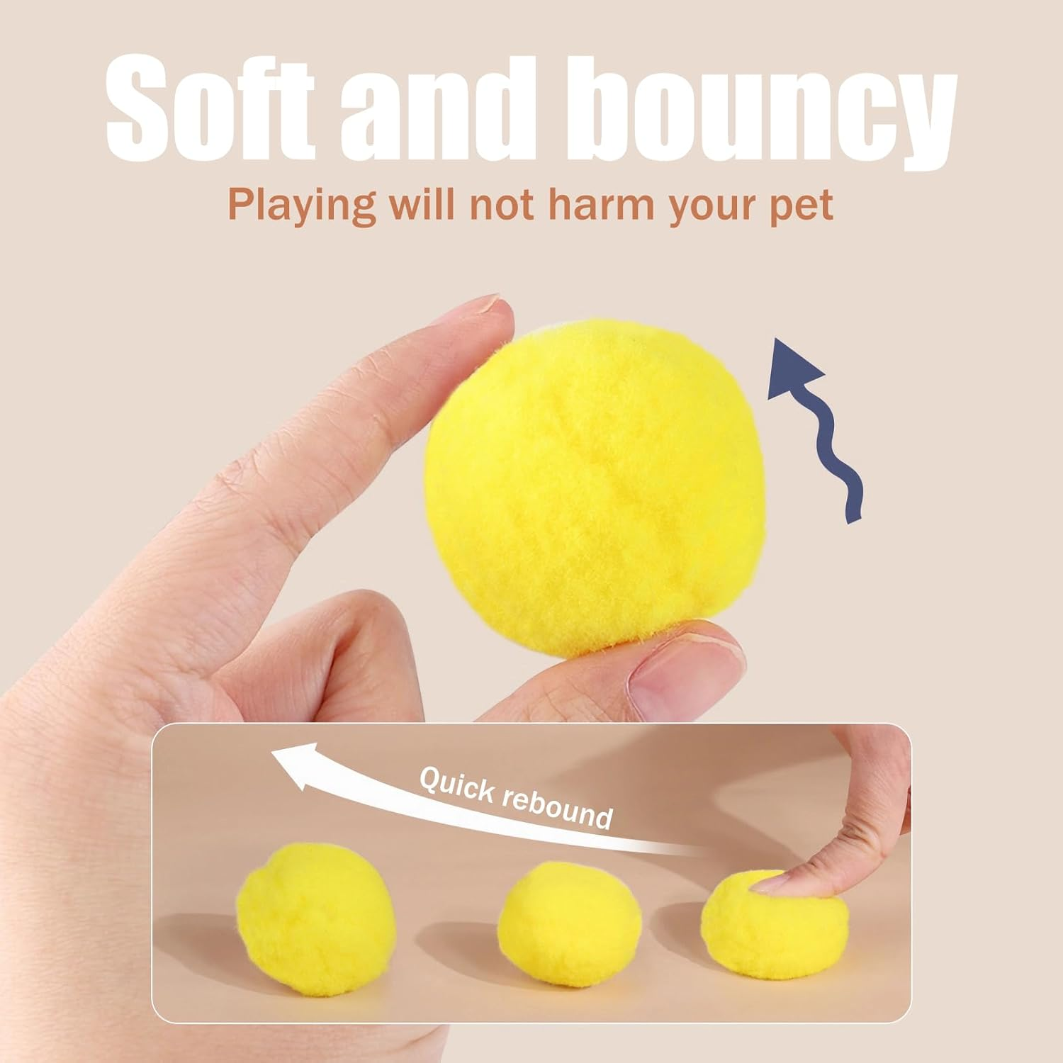 MEIYUETAOSI Cat Ball Toy Launcher Gun with 100 Plush Fuzzy Balls, Interactive Fun Cat Toys for Indoor Cats, Entertaining Fetch Game for Adult Cats & Kittens image number 5