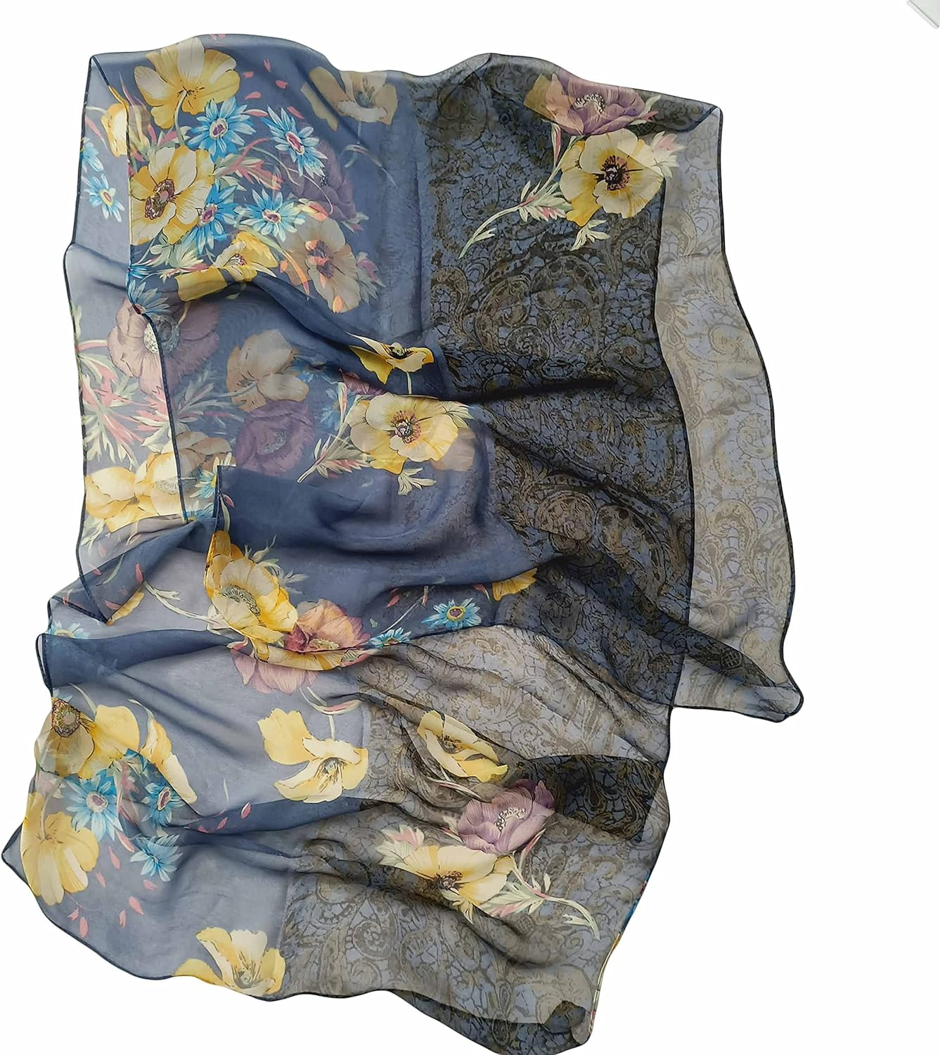 Acotavie Scarfs for Women Lightweight Print Floral Pattern Scarf Fashion Scarves Sunscreen Wraps Shawls image number 5