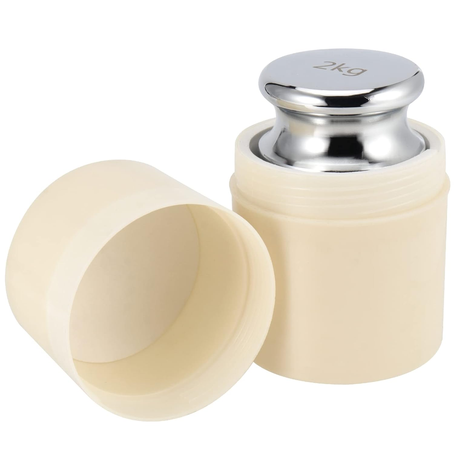 SINJEUN 2 Kg Calibration Weight, 2000 Kilogram Precision Steel Calibration Weight with Storage Case, Chrome Finish Calibration Weight for Digital Scale image number 4