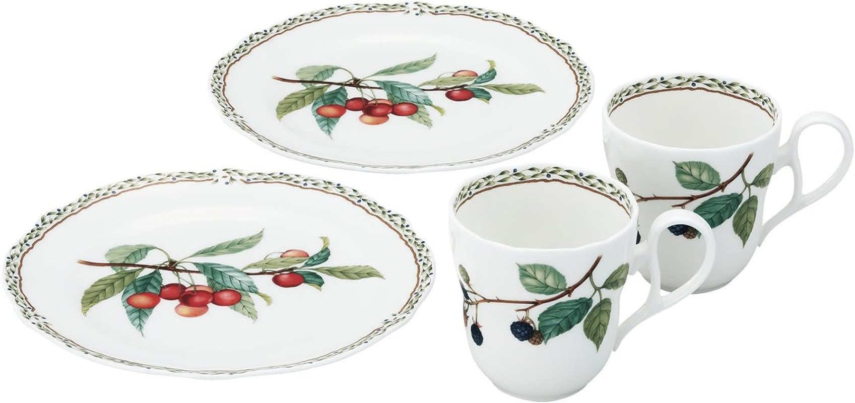 Noritake M9715/4911 Mug & Plate (Pear Set) Mug: 12.8 Fl Oz (375 Cc) Plate: 8.7 Inches (22 Cm) Orchard Garden Microwave Safe Mugs: 2 Plates 2 Bone China - 01: Single Item image number 6