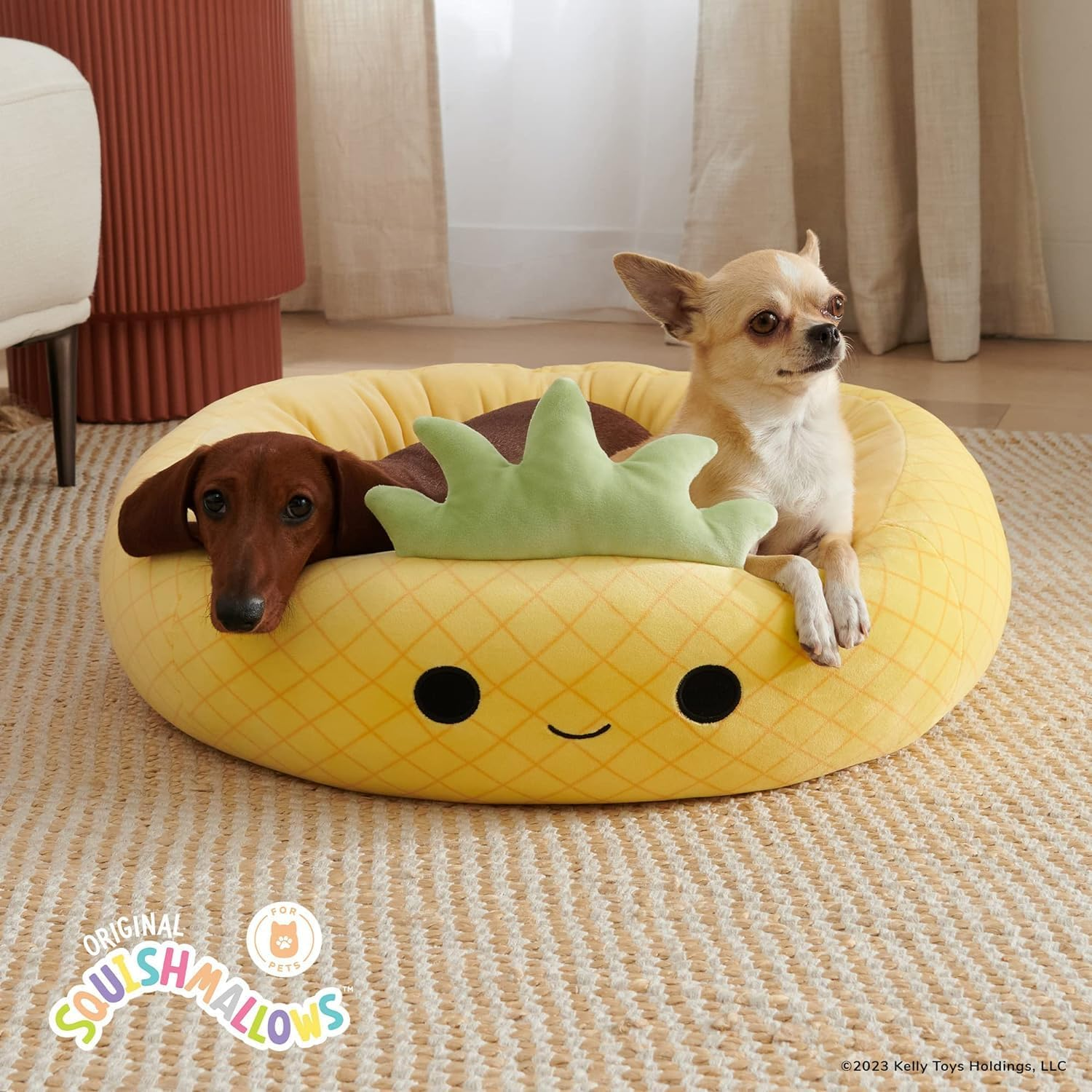 Squishmallows 20-Inch Maui Pineapple Pet Bed - Small Ultrasoft Official Squishmallows Plush Pet Bed image number 3