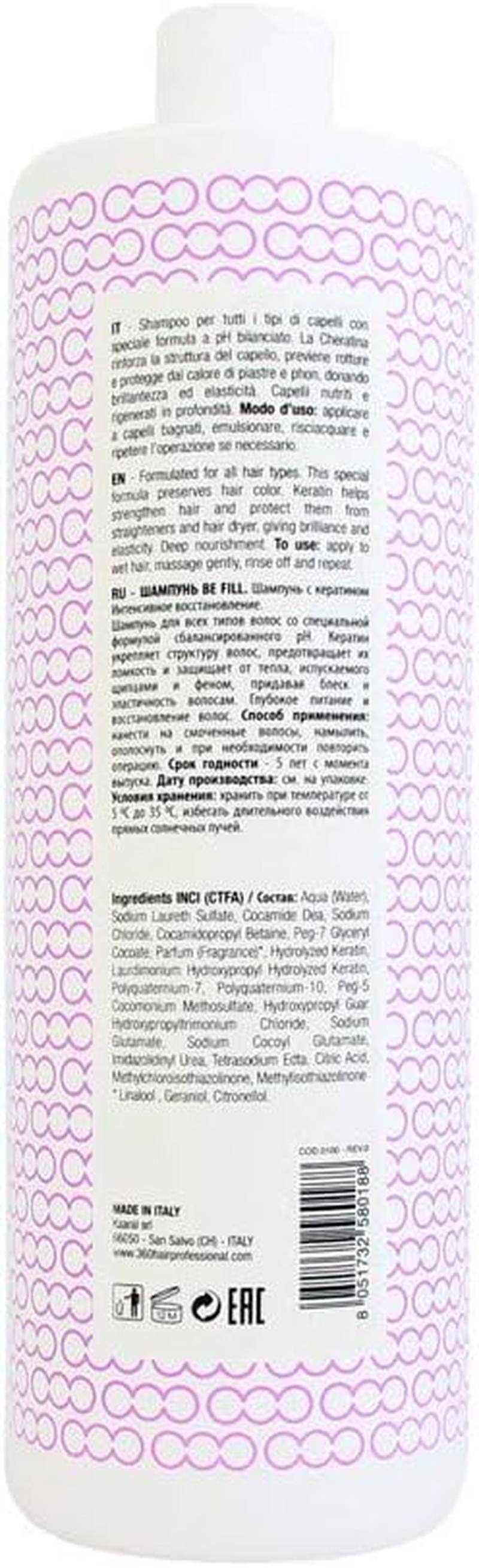 360 Be Fill Shampoo 1 Litre