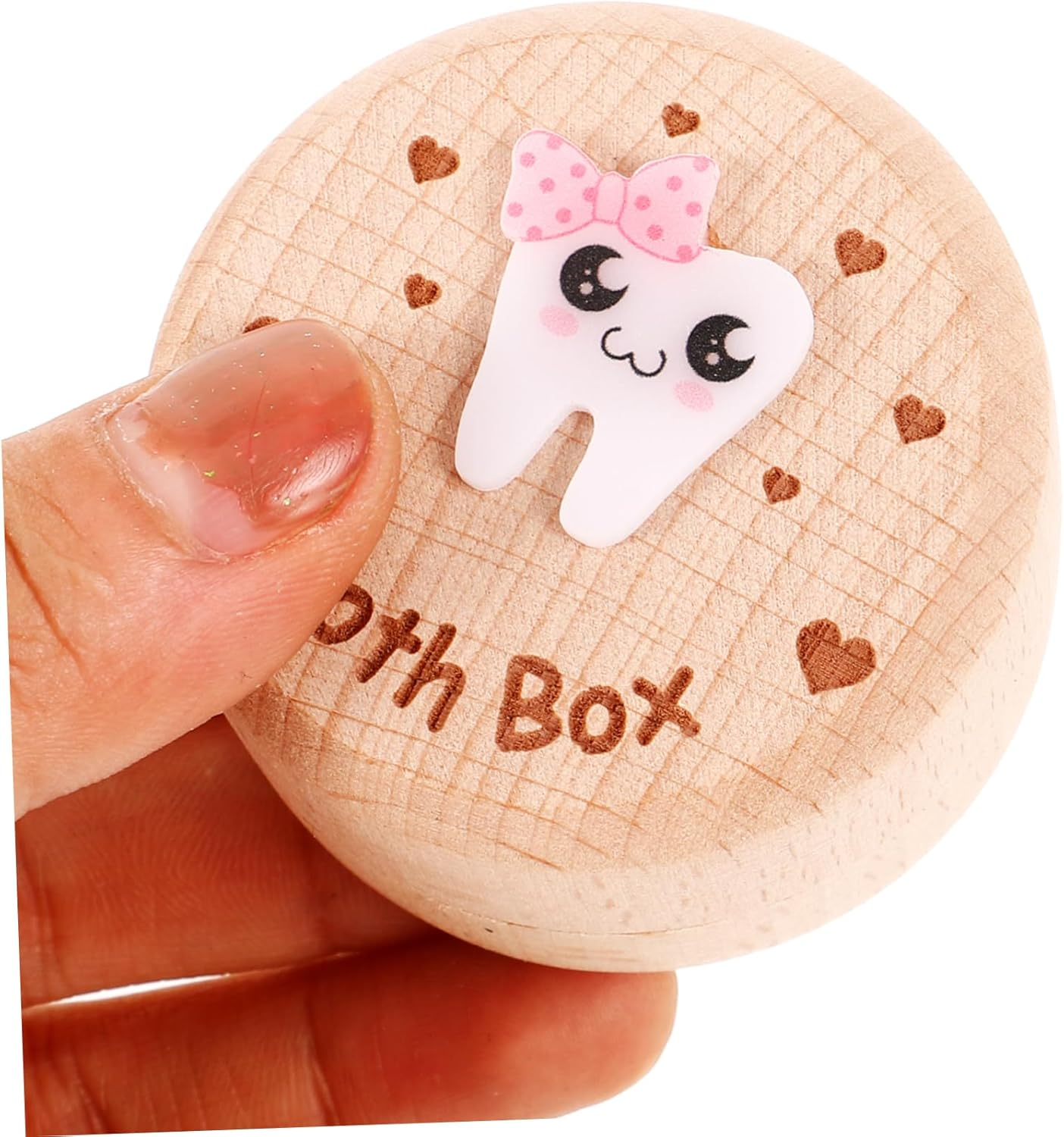 NOLITOY Wooden Tooth Keepsake Box for Cute for Boys and Compact Design for Easy Carrying and Safe Storage of Teeth image number 4