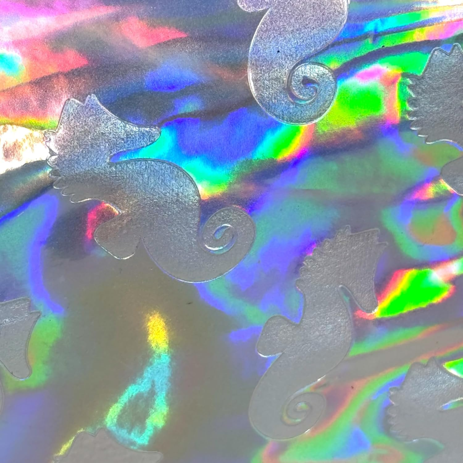 MIJOMA Beauty Bag - Holographic Seahorse Print 100% Polyester Wipe Clean Makeup Bag 17X11X10Cm, Silver, 17 Cm Breite, 11 Cm H&ouml;he, 10 Cm Tiefe, Modern image number 5