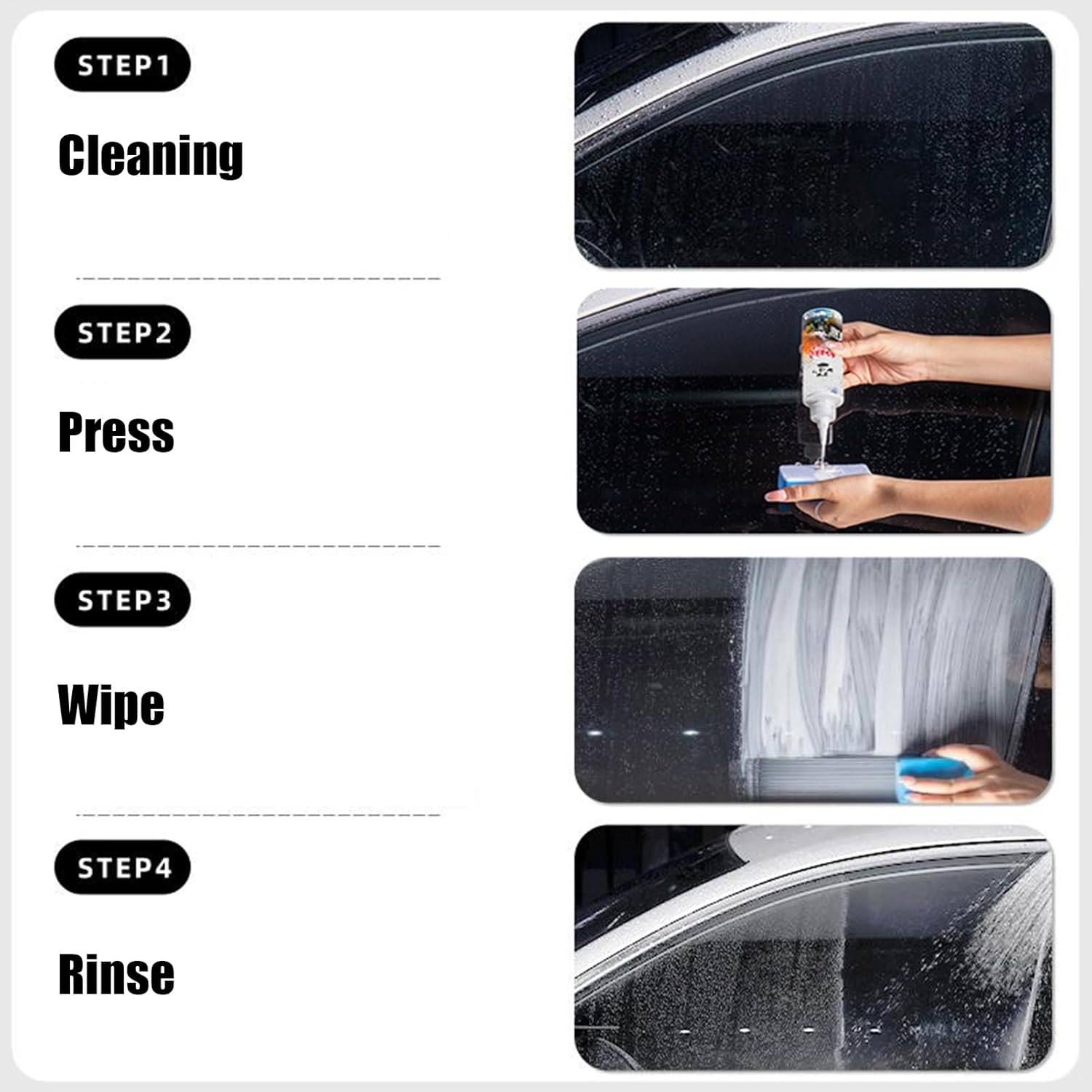 Car Glass Cleaner Agent | Repairing Agent for Car Scratches - Automotive Paint Cleaner Fluid with Long-Lasting Protection for Truck RV Sedan image number 4