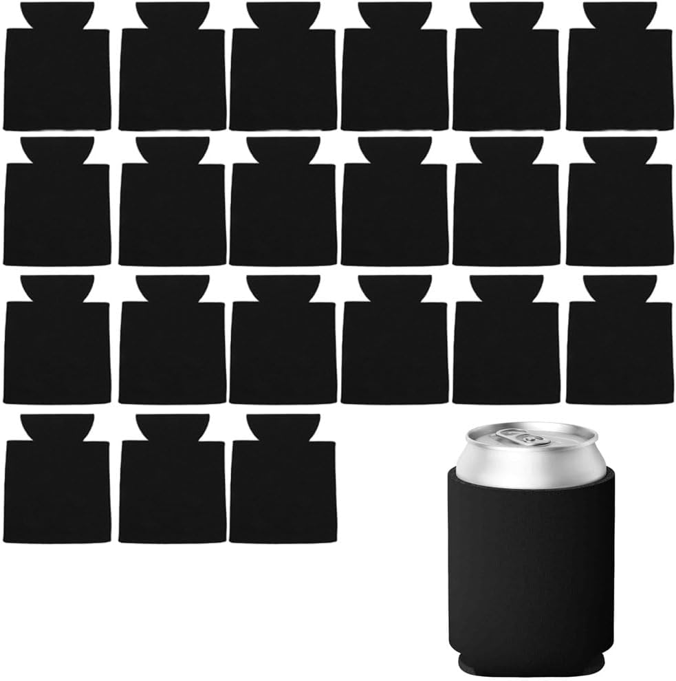 Armastuse 25 Pcs Blank Beer Can Cooler Sleeves, Soft Insulated Beer Can Cooler Sleeves,For Soda, Beer & Water Bottles image number 3