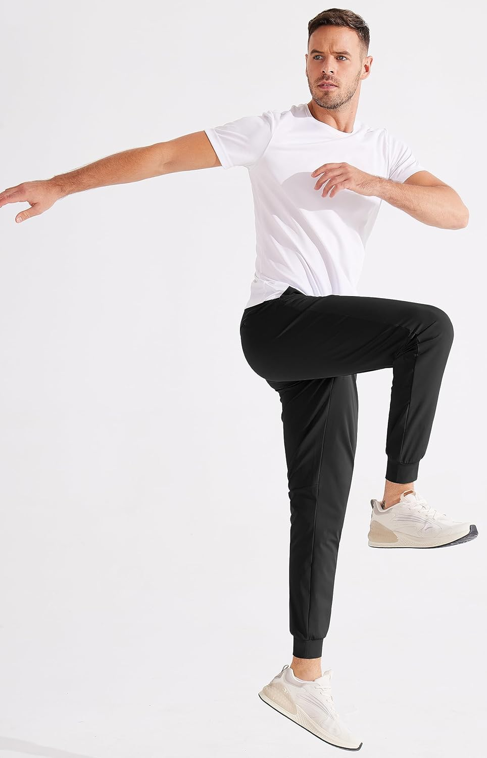 Libin Men'S 4-Way Stretch Golf Joggers with Pockets, Slim Fit Work Dress Pants Athletic Casual Yoga Sweatpants for Men image number 5