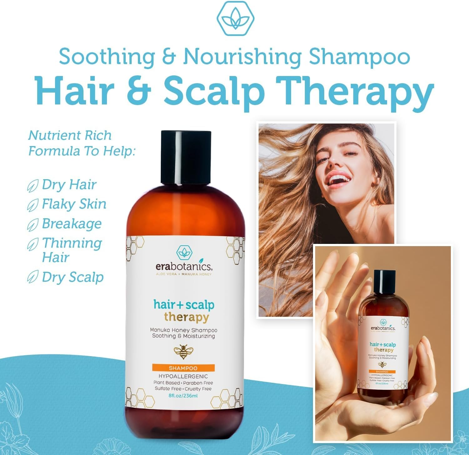 (240Ml Bottle) - Sulphate Free Argan Oil Shampoo for Dry, Itchy Scalp & Damaged, Frizzy, Oily Hair 240Ml Best Moisturising Natural Shampoo for anti Dandruff, Scalp Psoriasis, Eczema & More. Ph Balanced, Paraben Free Care image number 4