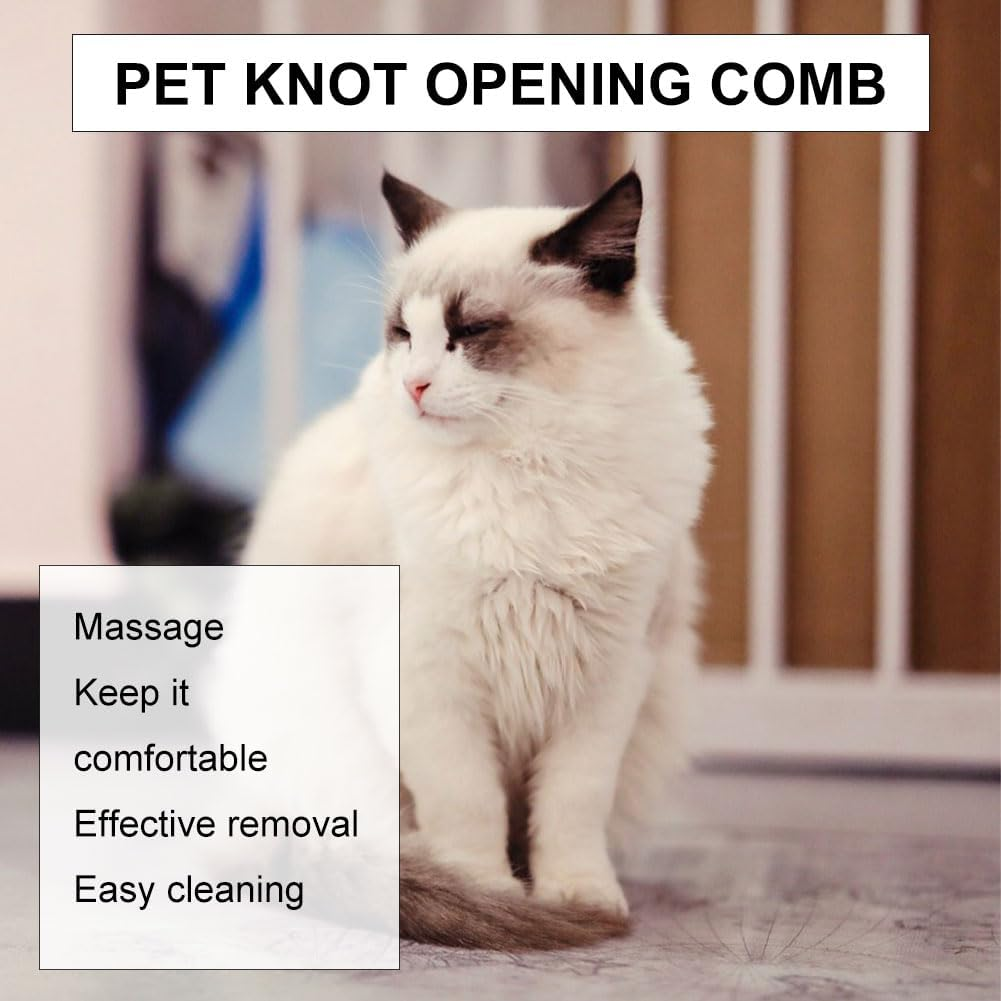 Cat Brush, Cat Brush, Fur Flash Brush, Fur Brush Cat, Flea Comb for Cats, Self-Cleaning Pet Brush, Lice Comb for the Care of Short and Long Hair, Yellow/Green, Pack of 2 image number 1