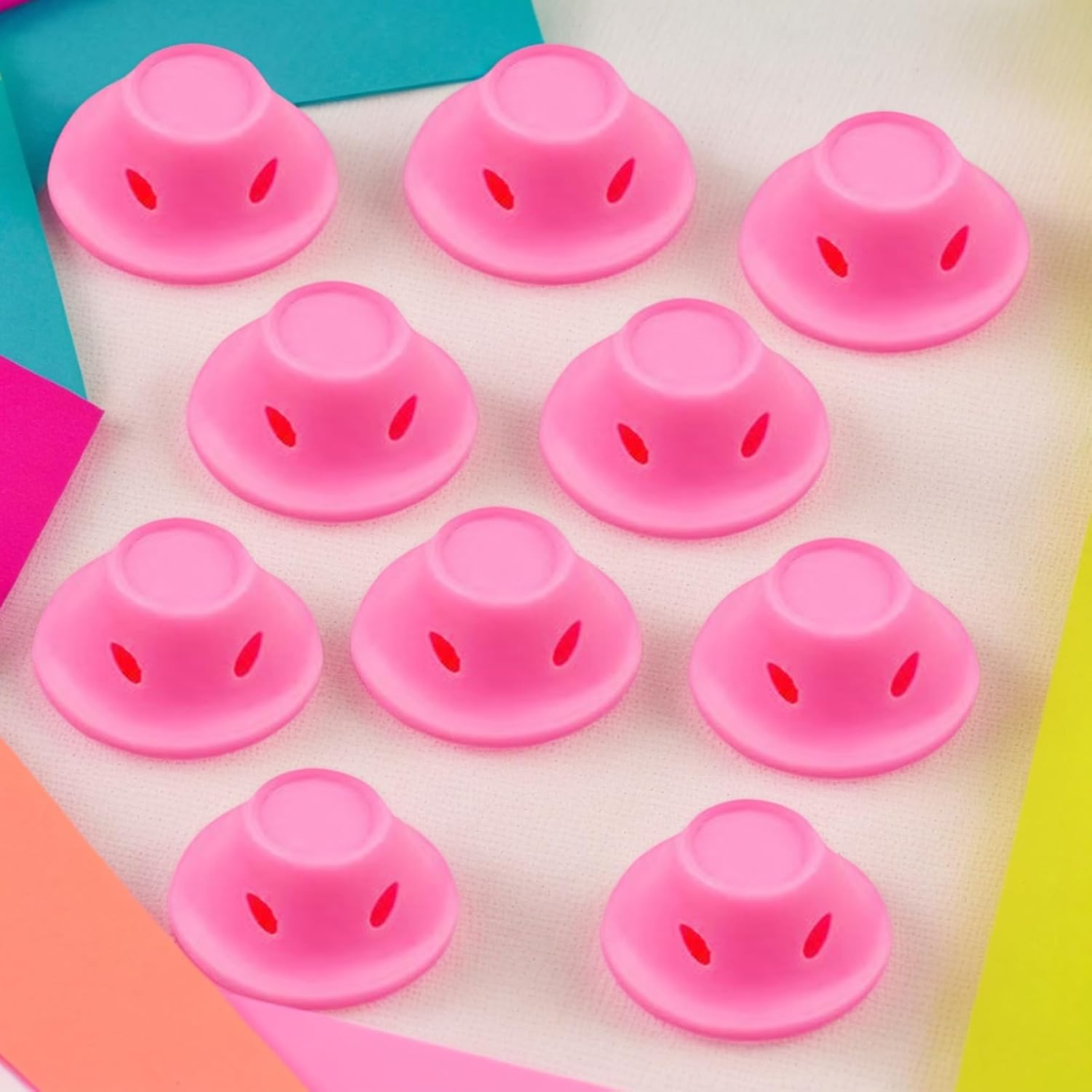 Heatless Curlers for Long Hair | Overnight Hair Roller,Set of 10 Sleeping Curling Tools, Portable Hairdressing Curls for Women Girls - Pink Large Size image number 5