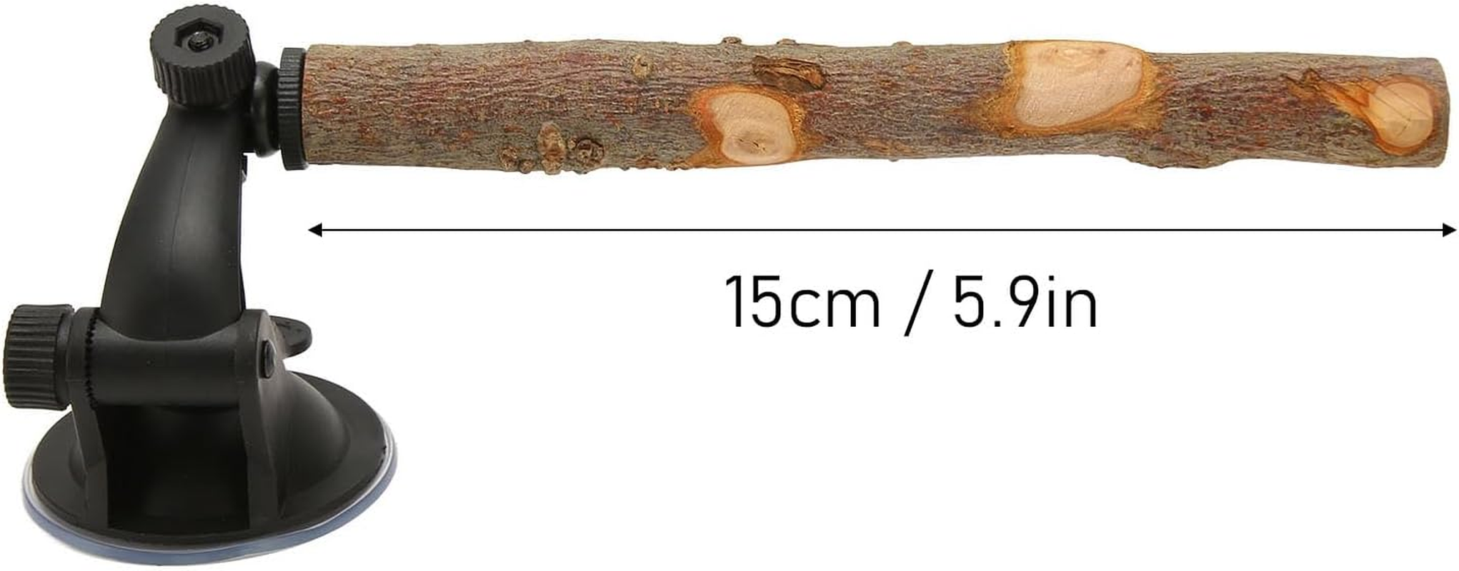 Tnfeeon Bird Standing Stick Adjustable Window Perch Stand with Suction Cups for Small Medium Bird, Comfortable Non Slip Wood Perch for Budgies, Suitable for Tile and Glass Surfaces (15CM) image number 6