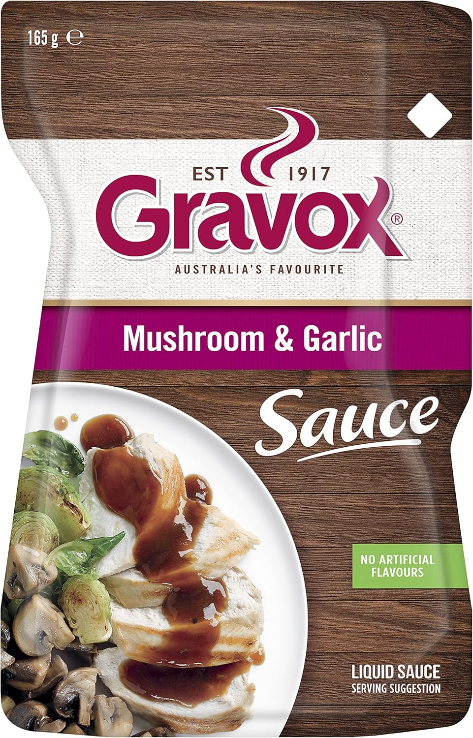 Gravox Mushroom and Garlic Sauce Pouch Liquid Pouch for Gravy and Liquid Stock Instant Sauce 165G image number 5